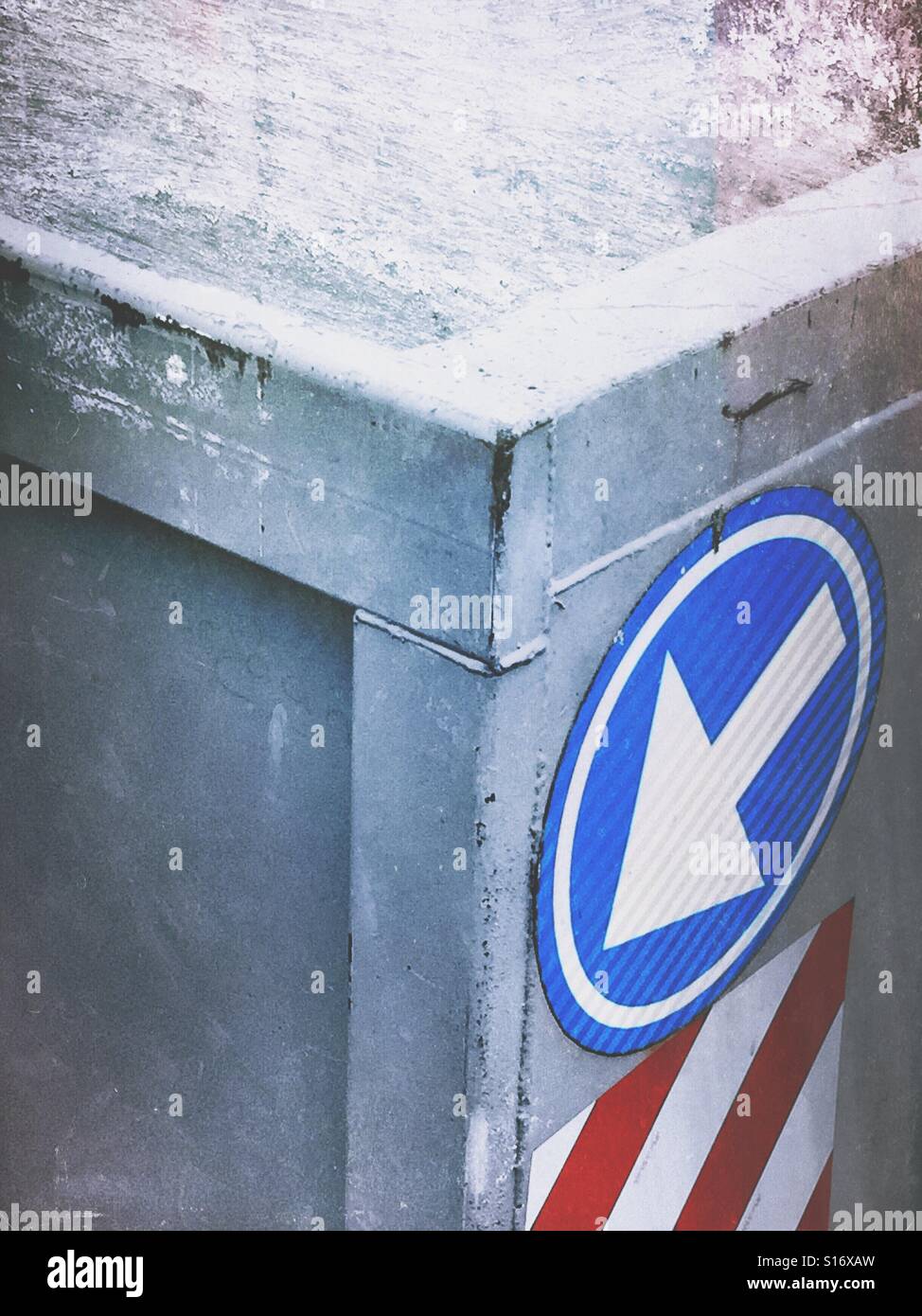 Road signs on a container - Smartphone Captured Stock Image