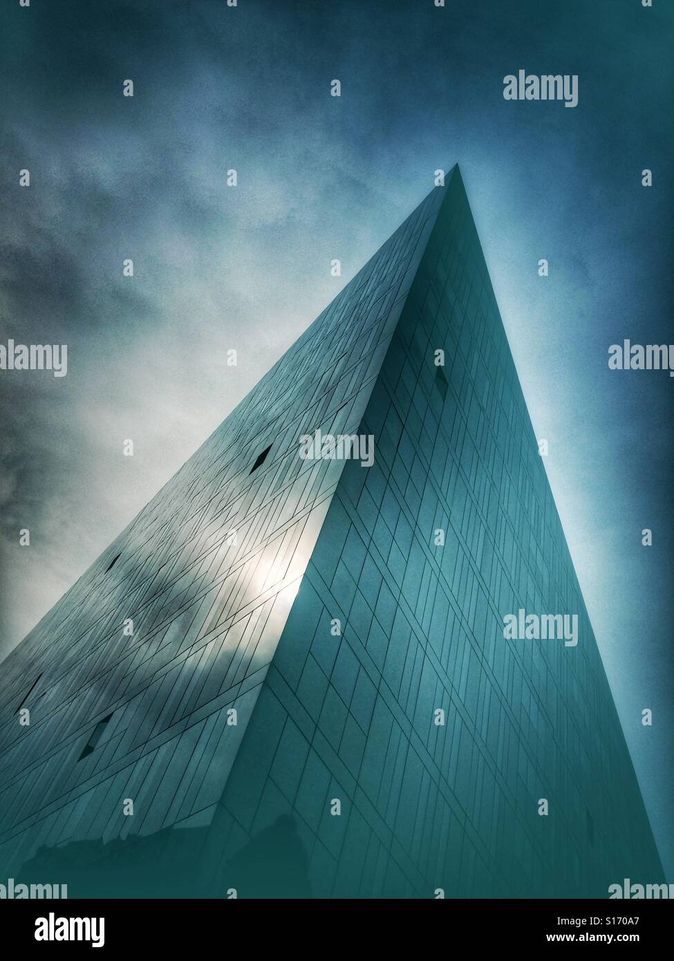 Reflecting sun in modern building - Smartphone Captured Stock Image