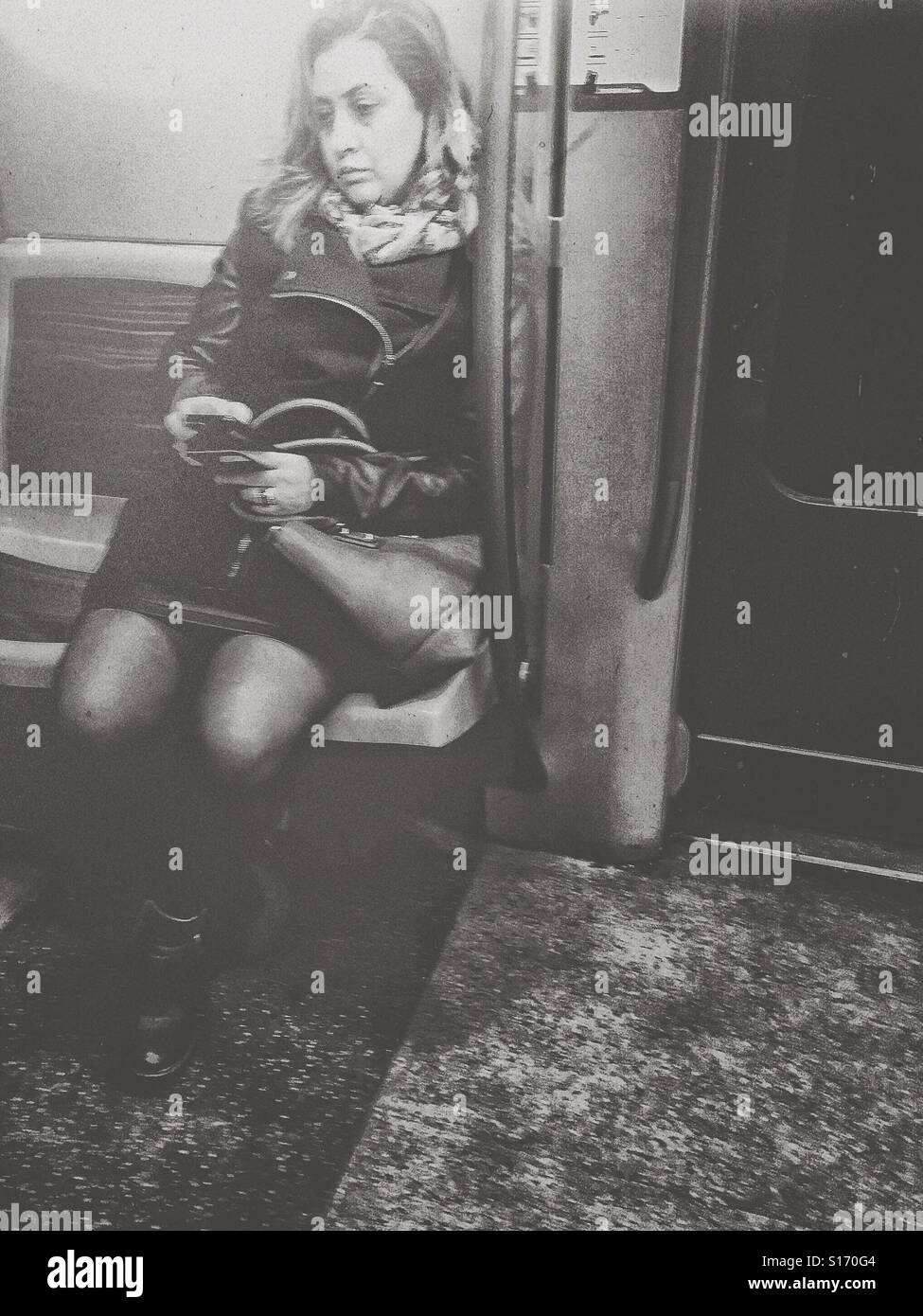 Lost in thoughts - Smartphone Captured Stock Image