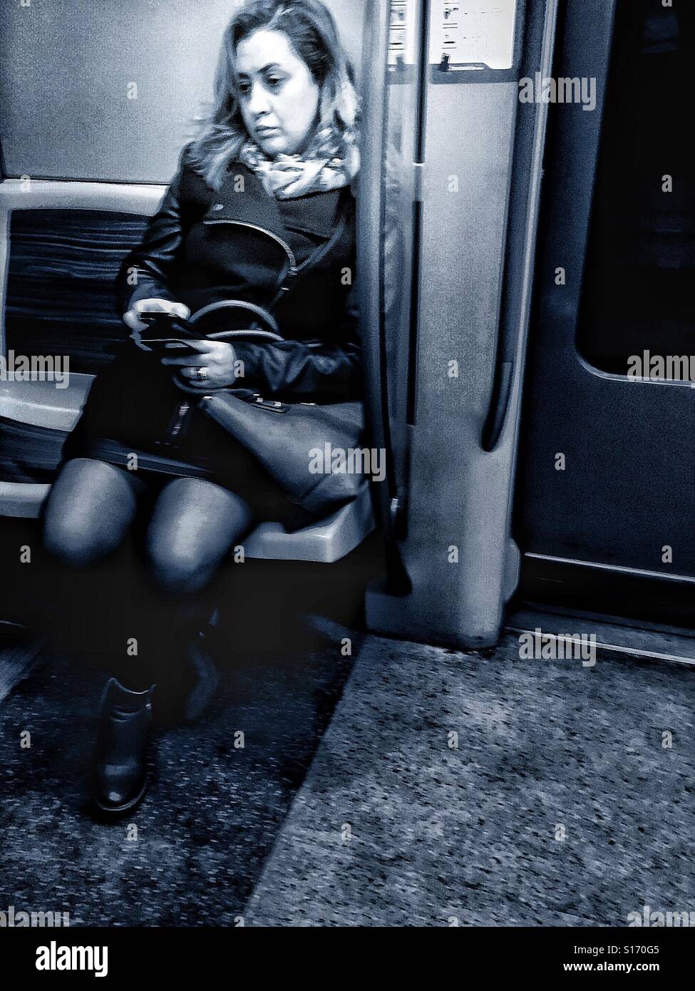 Lost in thoughts - Smartphone Captured Stock Image