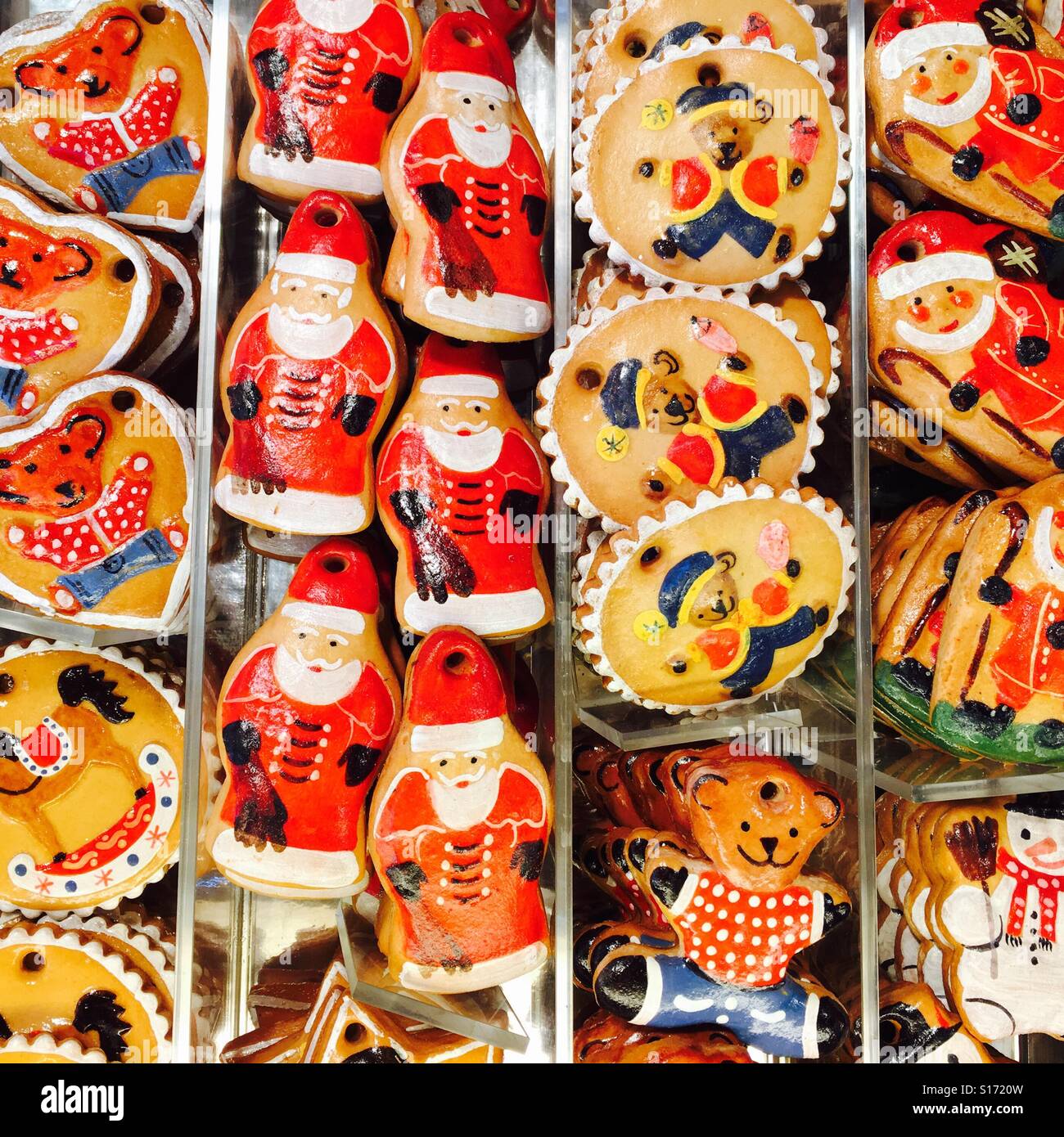 Festive Christmas cookies at the Nuremberg Christmas market Stock Photo