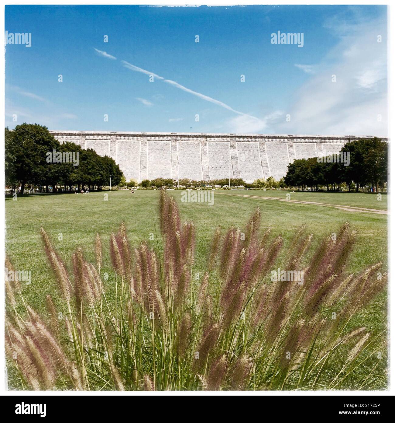 Kensico Dam Plaza in Summer, Valhalla, New York, USA, August 21, 2015