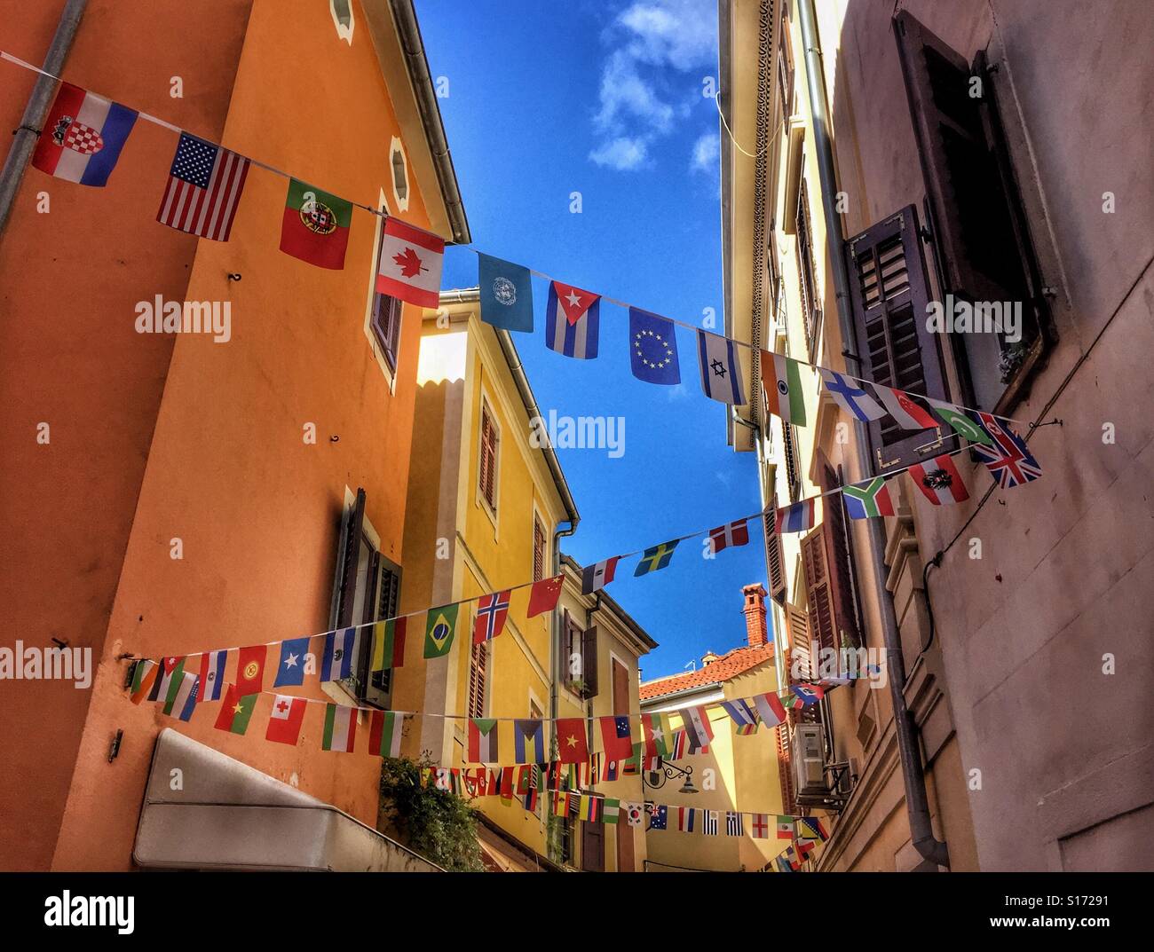 World country flags - Smartphone Captured Stock Image