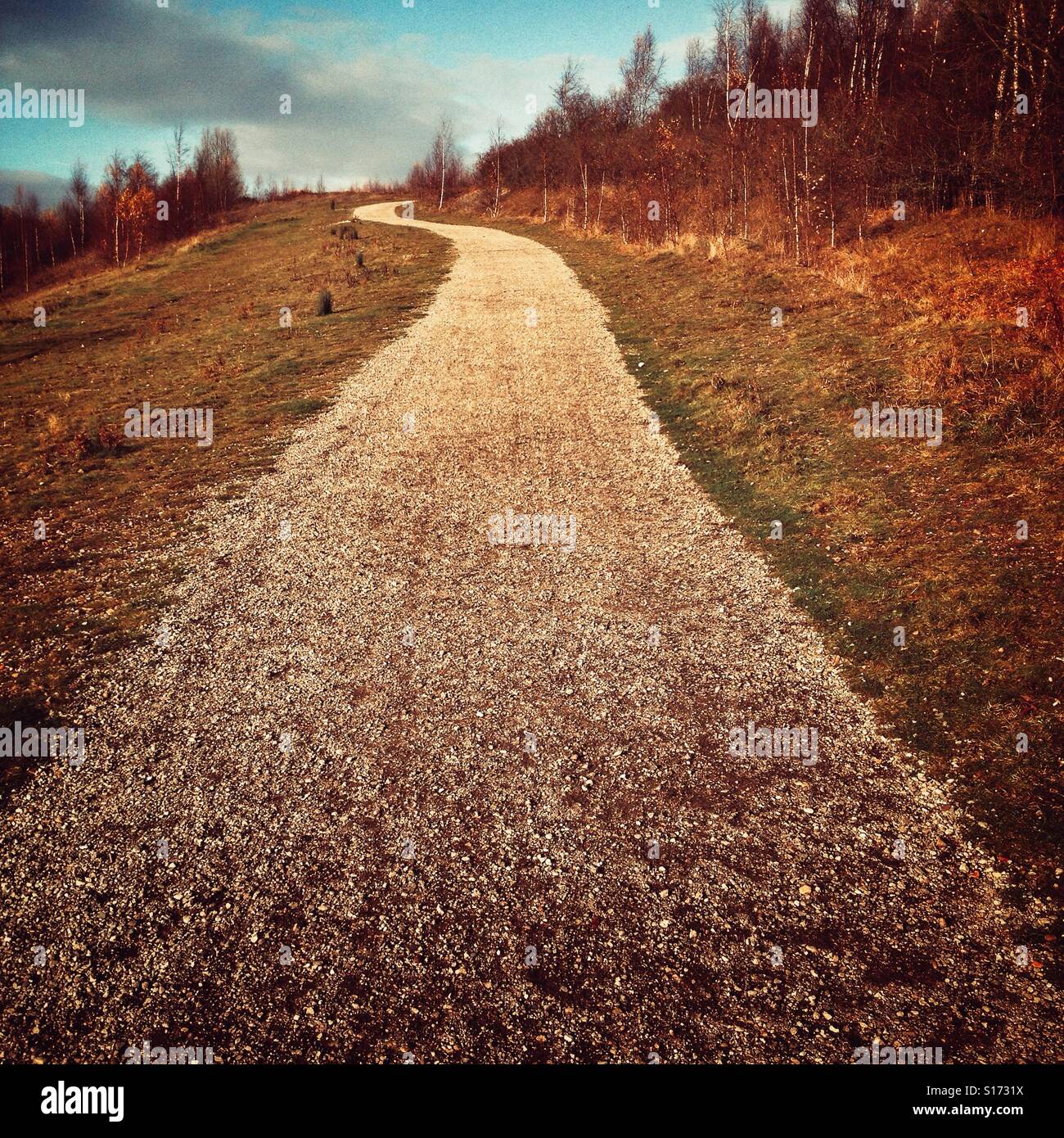 Uphill trail. - Smartphone Captured Stock Image