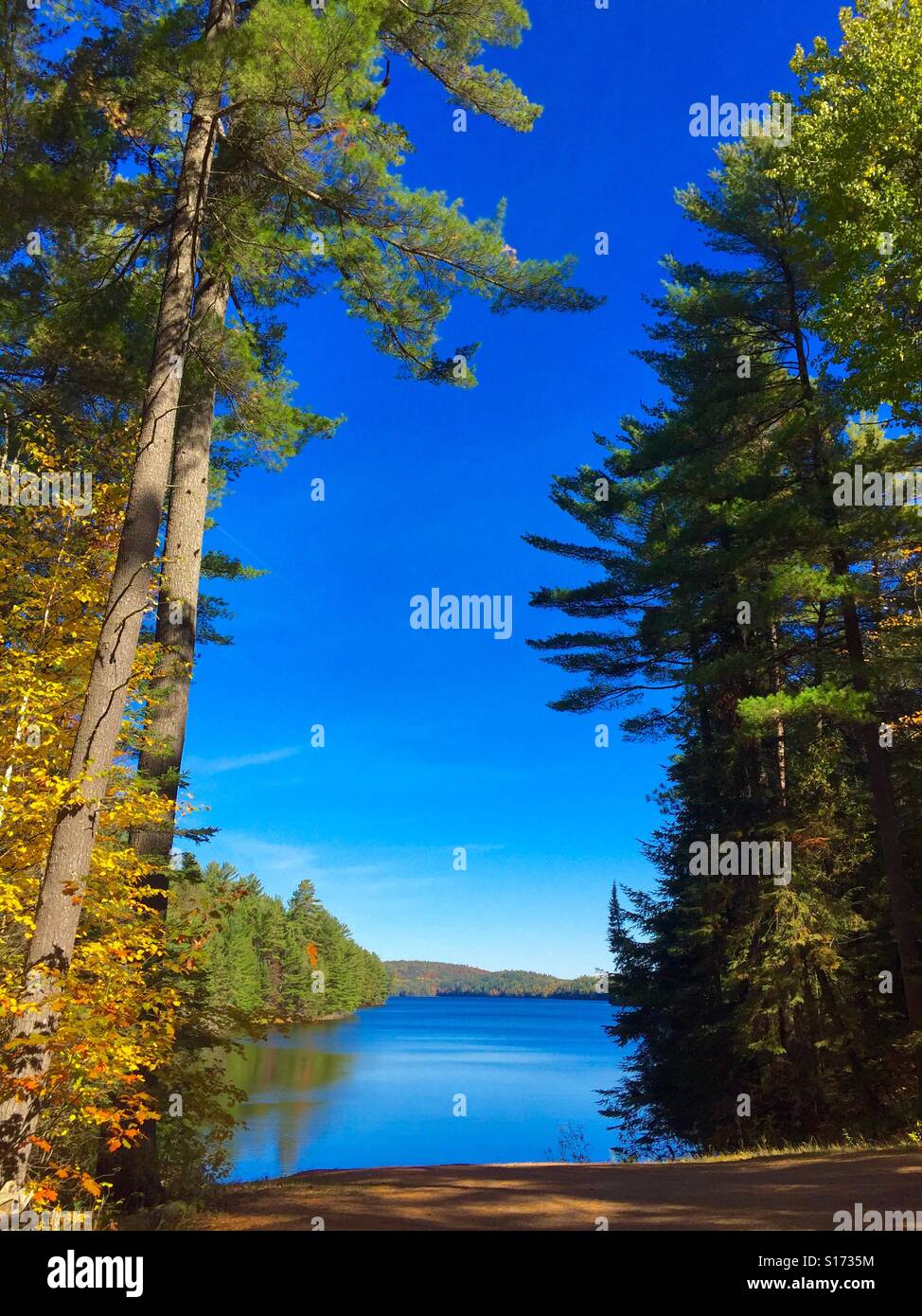 Blue Wilderness Lake Stock Photo Alamy