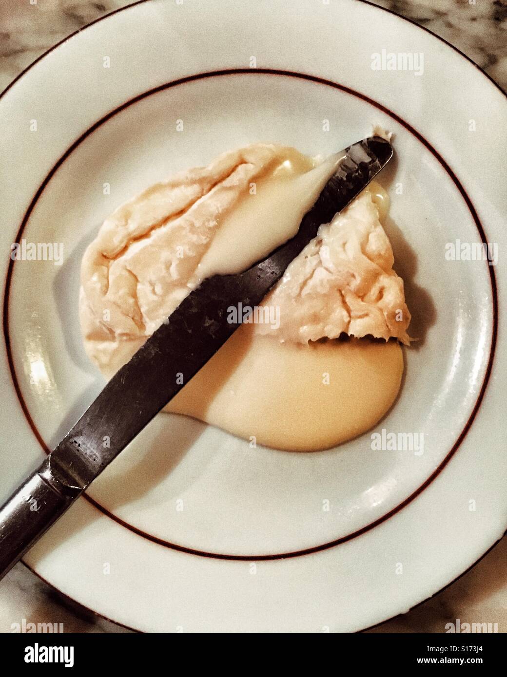 Runny French cheese, St. Marcellin Stock Photo Alamy