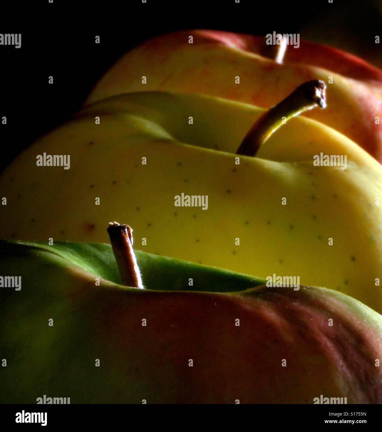 Apples of various color are seen here - Smartphone Captured Stock Image