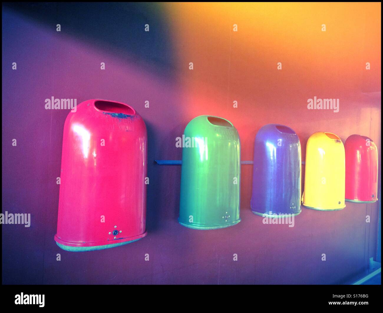 Recycling bins at Cape Town International Airport Stock Photo Alamy