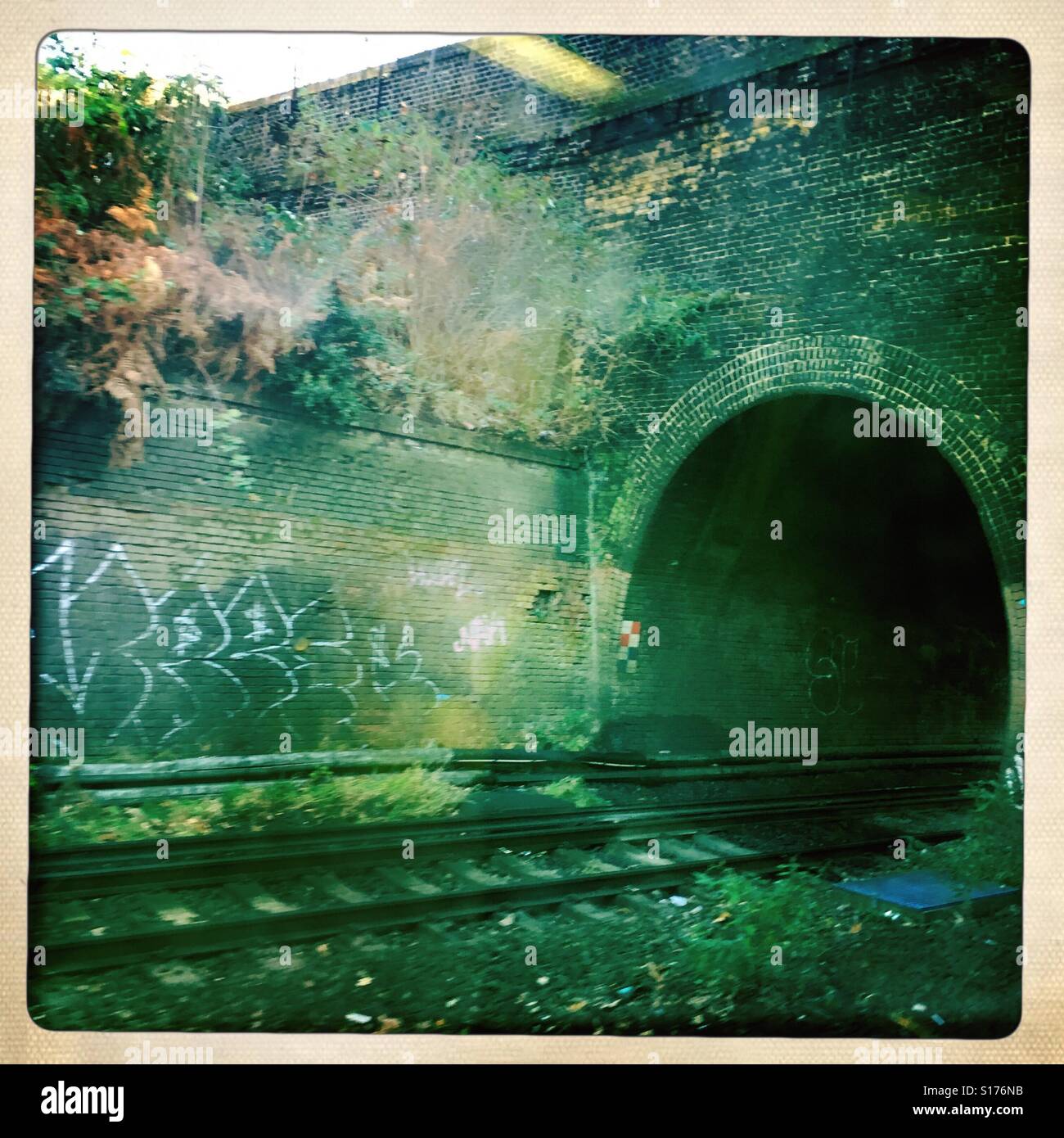 Train tunnel Stock Photo