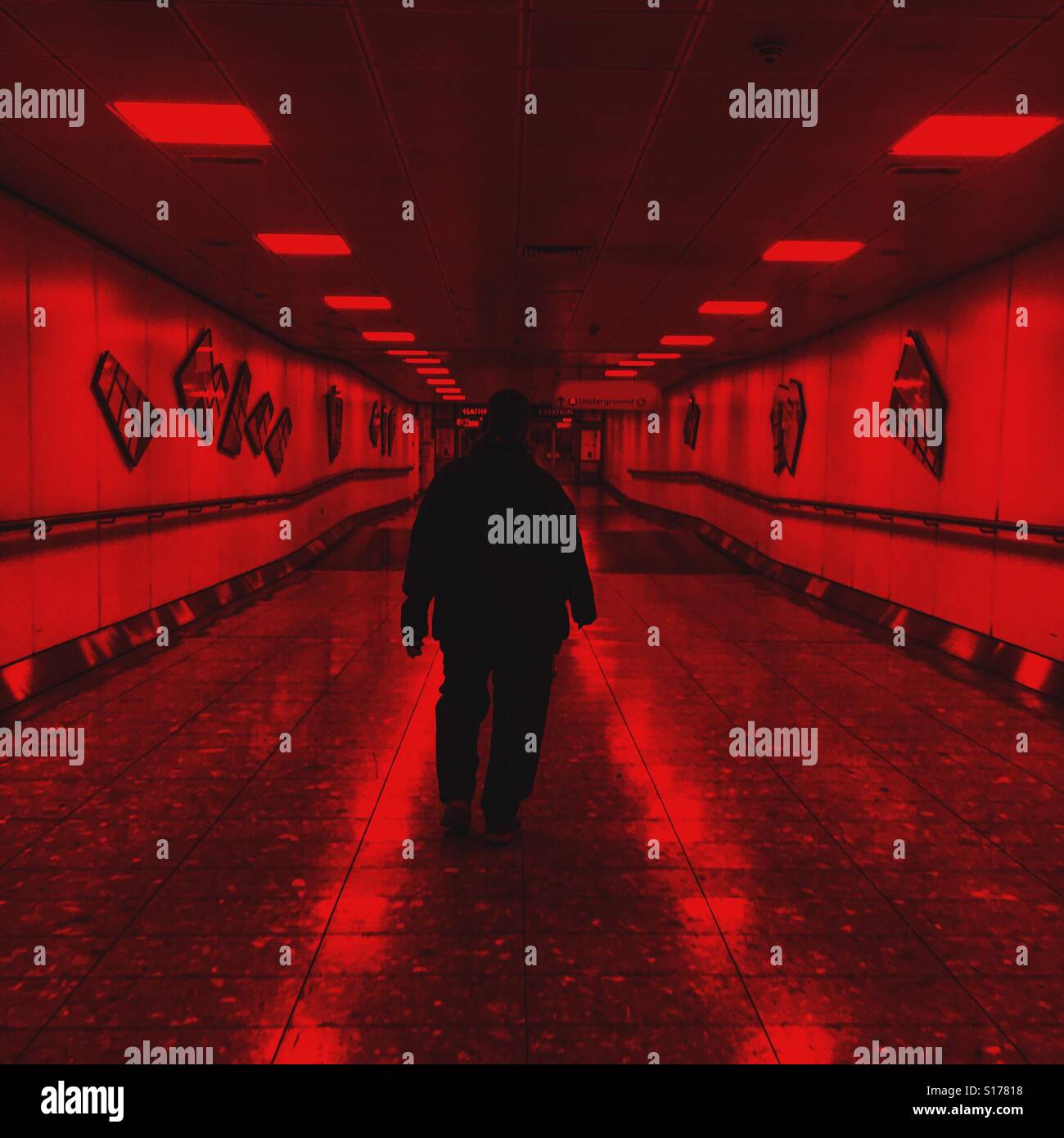 Walking through the tunnel Stock Photo Alamy