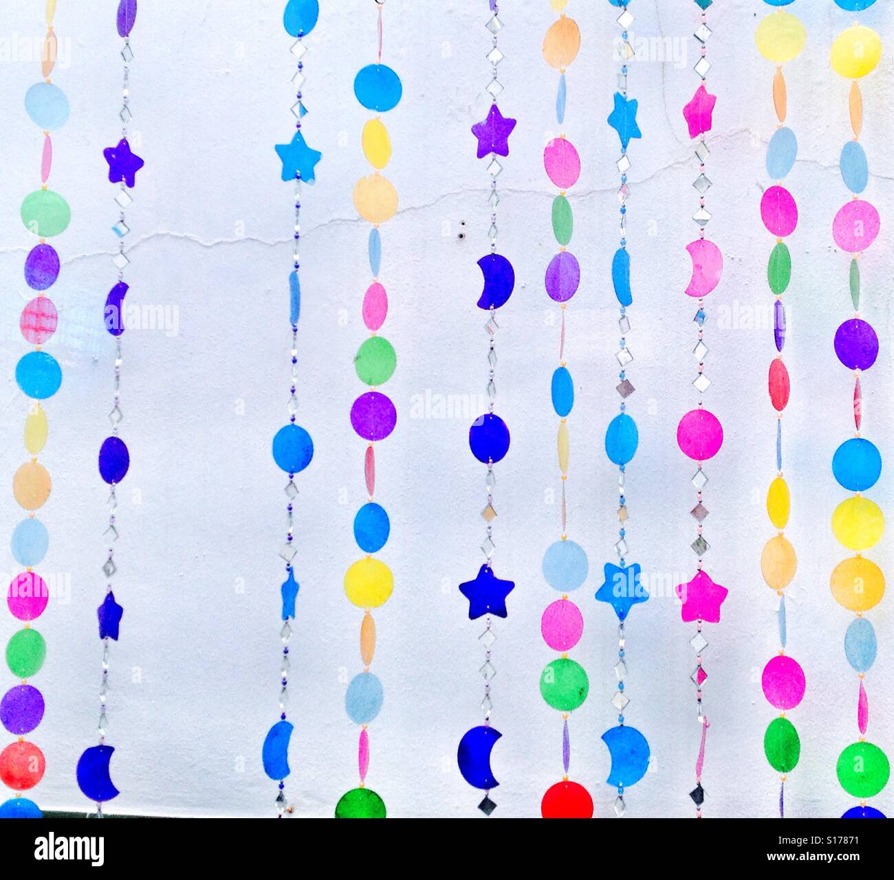 Colored stars, moons and circles - Smartphone Captured Stock Image