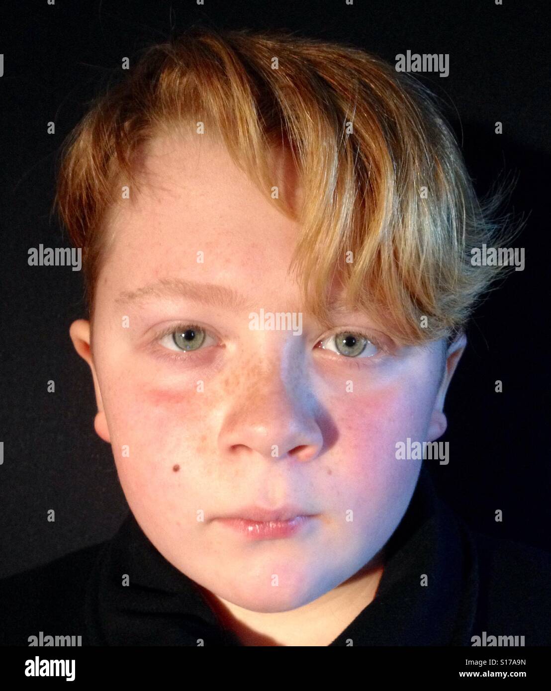 12-year old boy with ginger hair stock photo: 310563057 - alamy