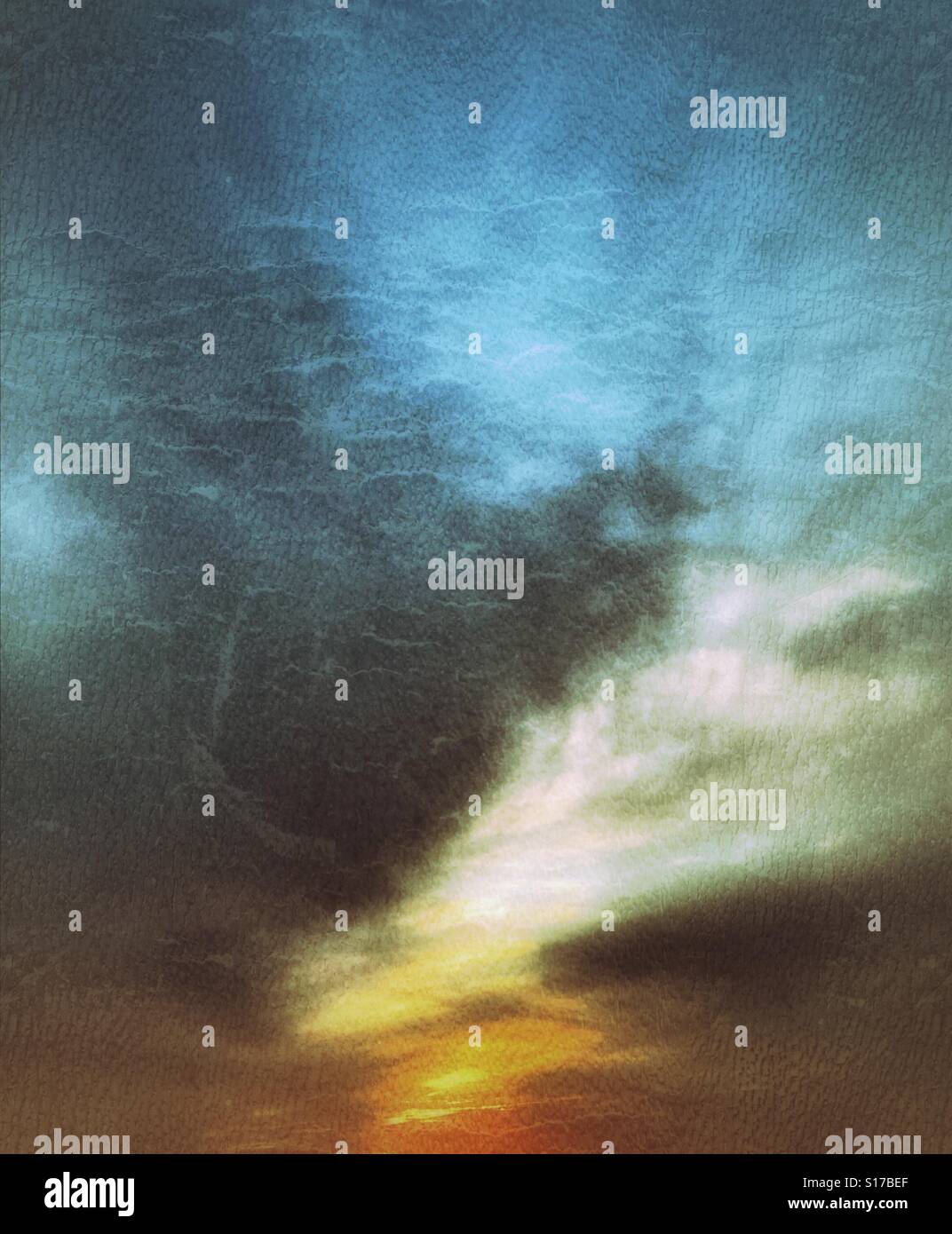 Sky at sunset - Smartphone Captured Stock Image