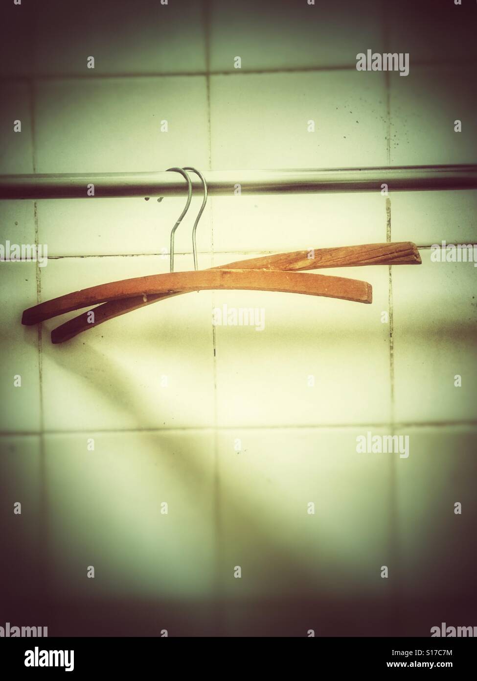 Two coat hangers. - Smartphone Captured Stock Image