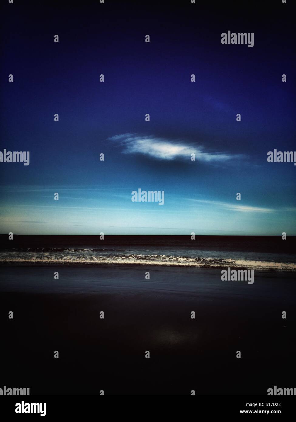 White cloud seascape - Smartphone Captured Stock Image