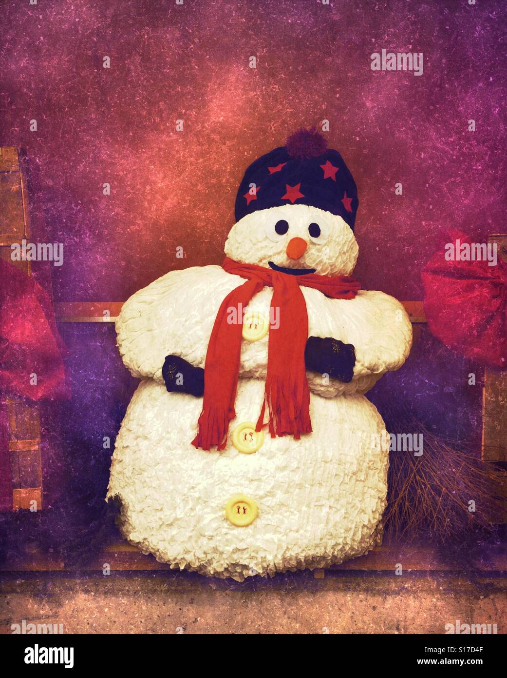 Christmas snowman - Smartphone Captured Stock Image