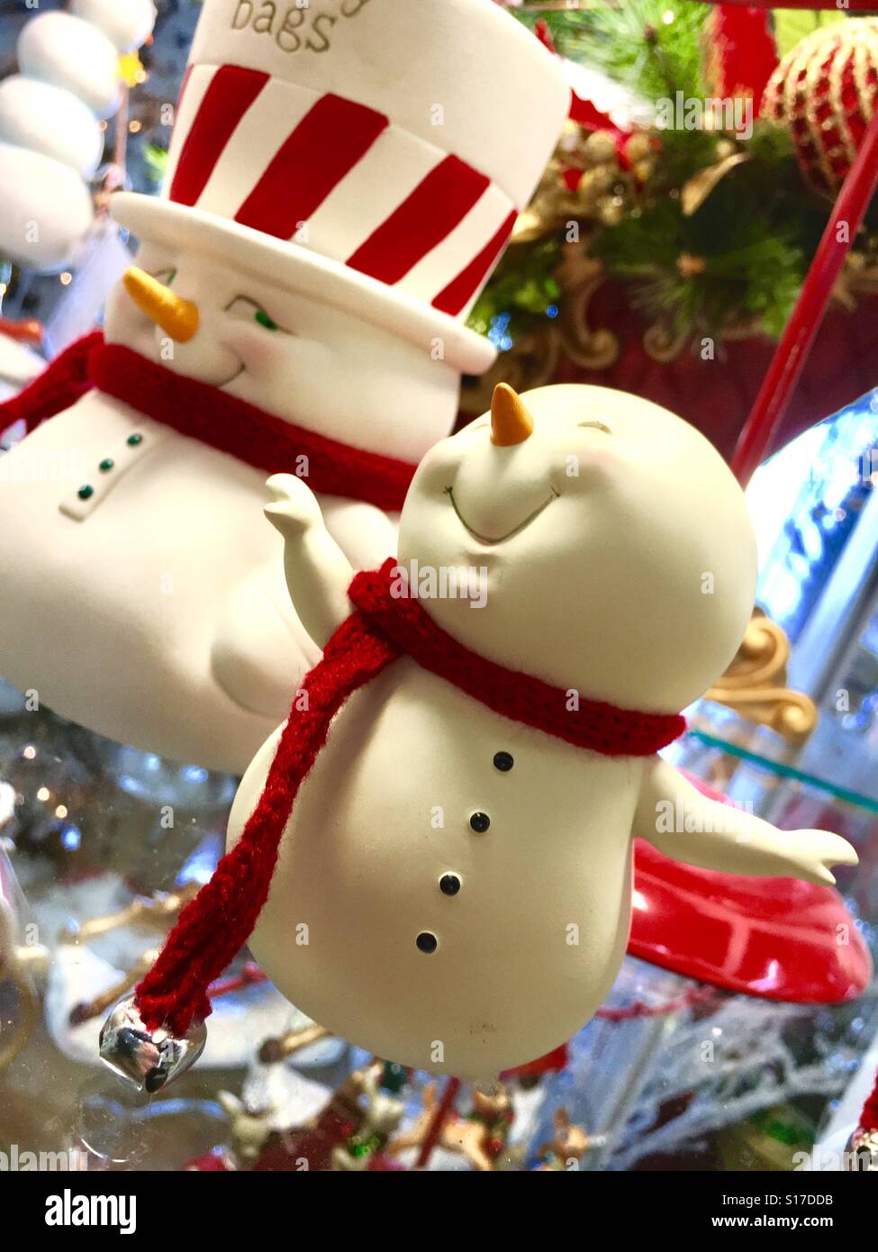 Happy Snowmen - Smartphone Captured Stock Image
