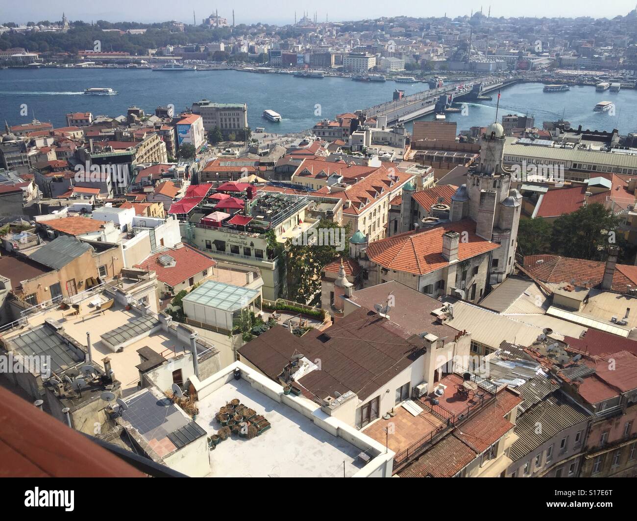Over looking Istanbul from Galata Tower - Smartphone Captured Stock Image