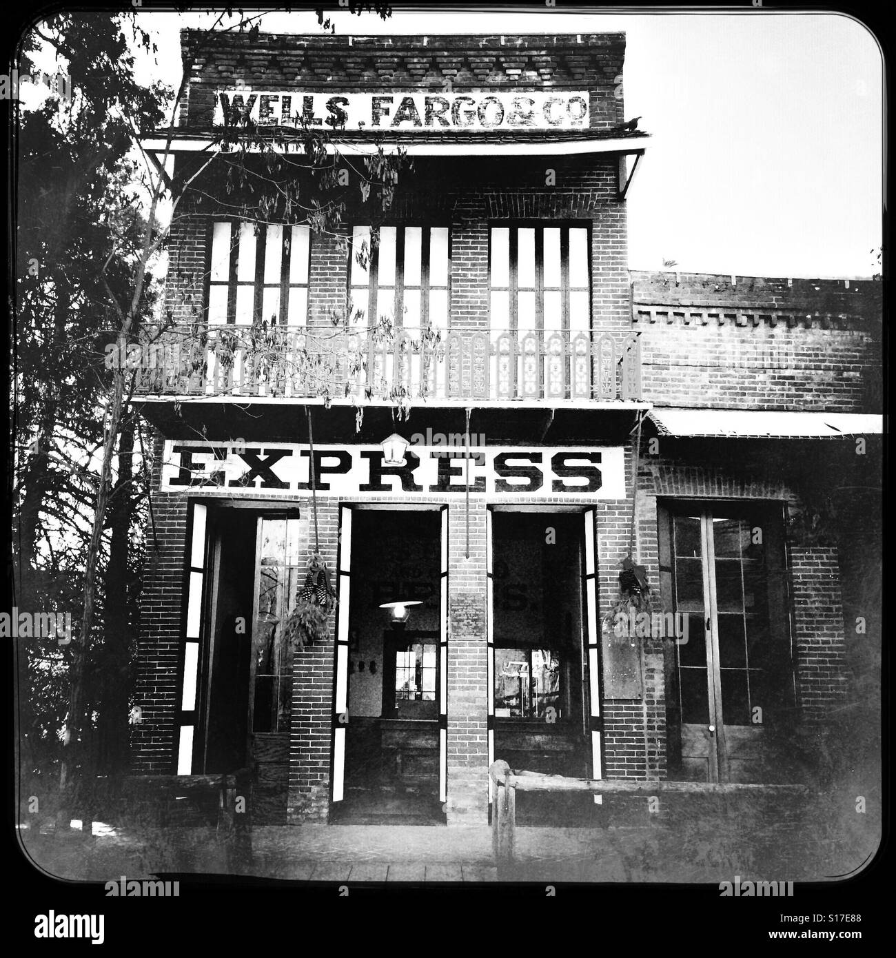 Wells Fargo and Company building on Main Street. Columbia State Historic Park, Columbia, Tuolumne County,  California, USA Stock Photo