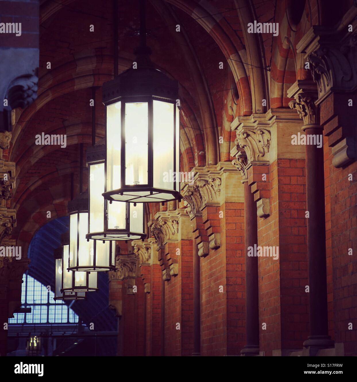 Architectural detail at St.Pancras railway station in London. - Smartphone Captured Stock Image