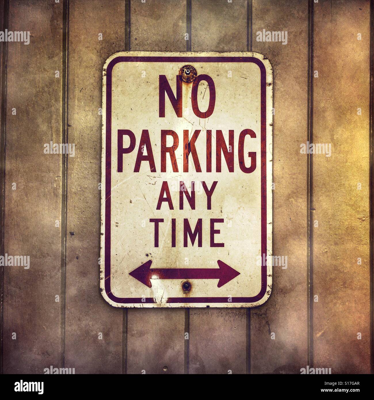No parking any time sign - Smartphone Captured Stock Image