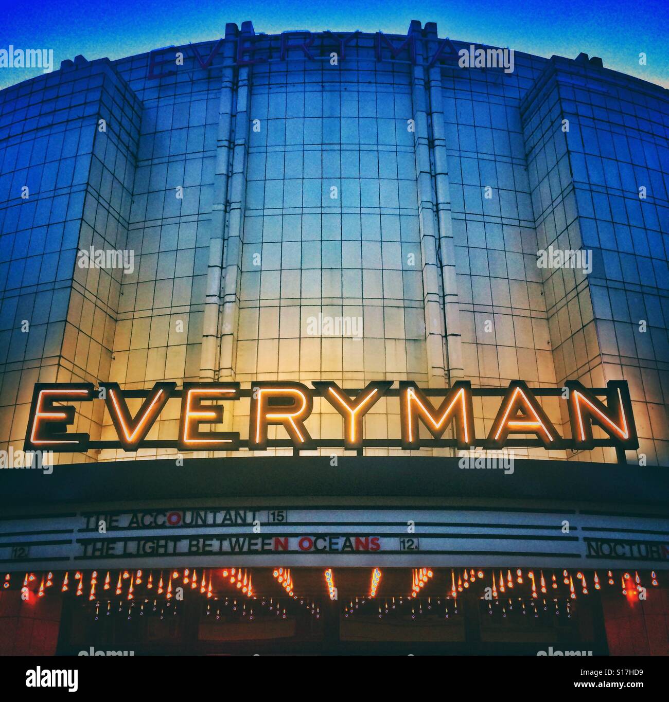 The exterior of an Everyman Cinema in Muswell Hill, London - Smartphone Captured Stock Image