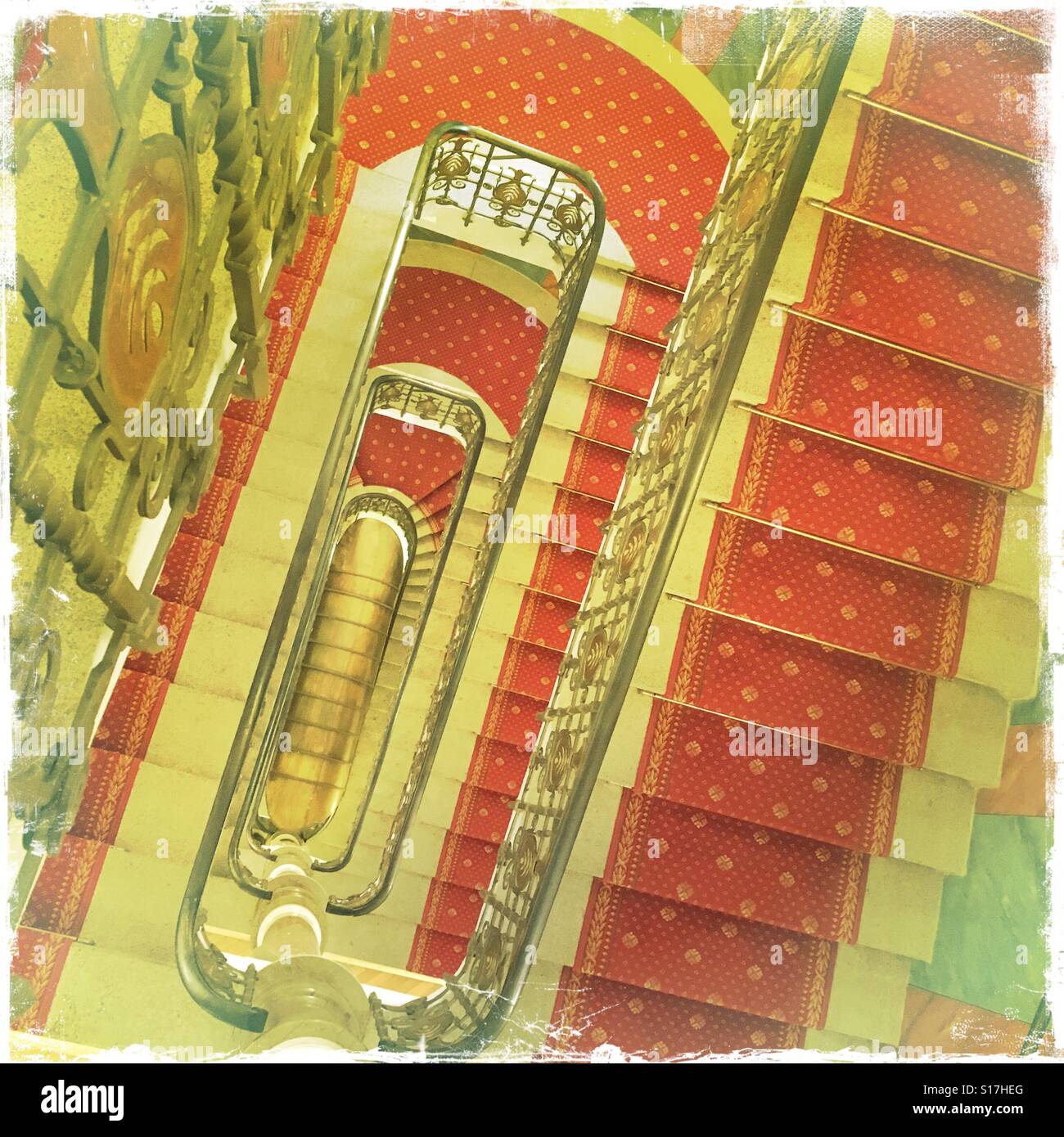 Stairs looking downward - Smartphone Captured Stock Image