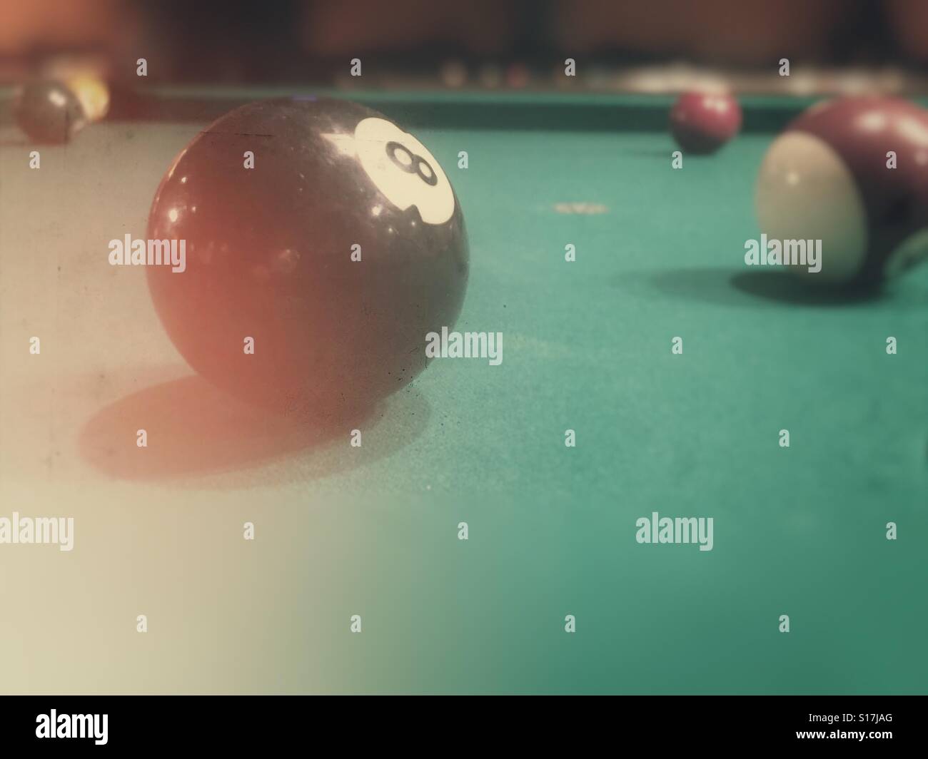 Pool table - Smartphone Captured Stock Image