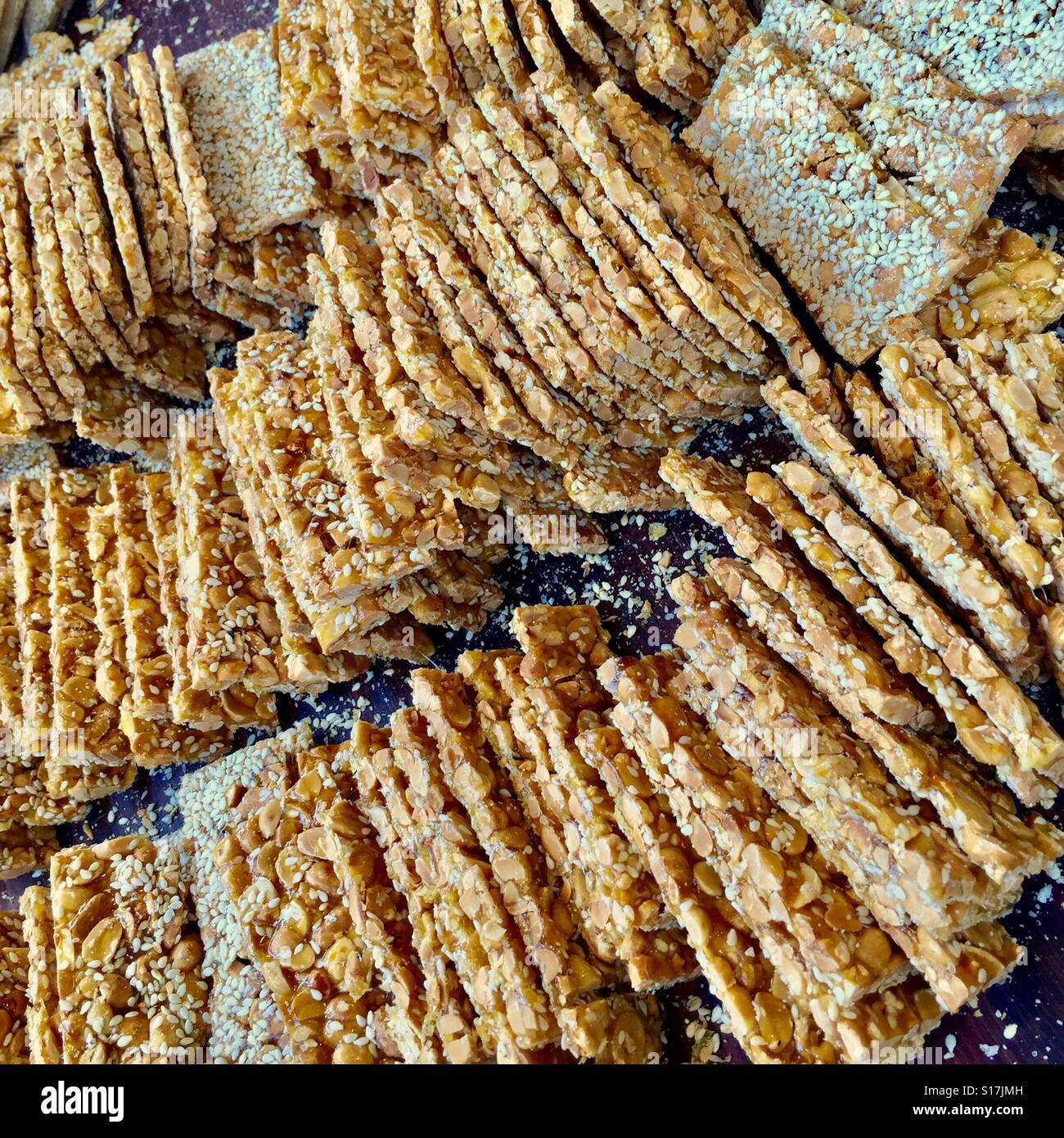 Traditional peanut candy, Bangkok Stock Photo Alamy