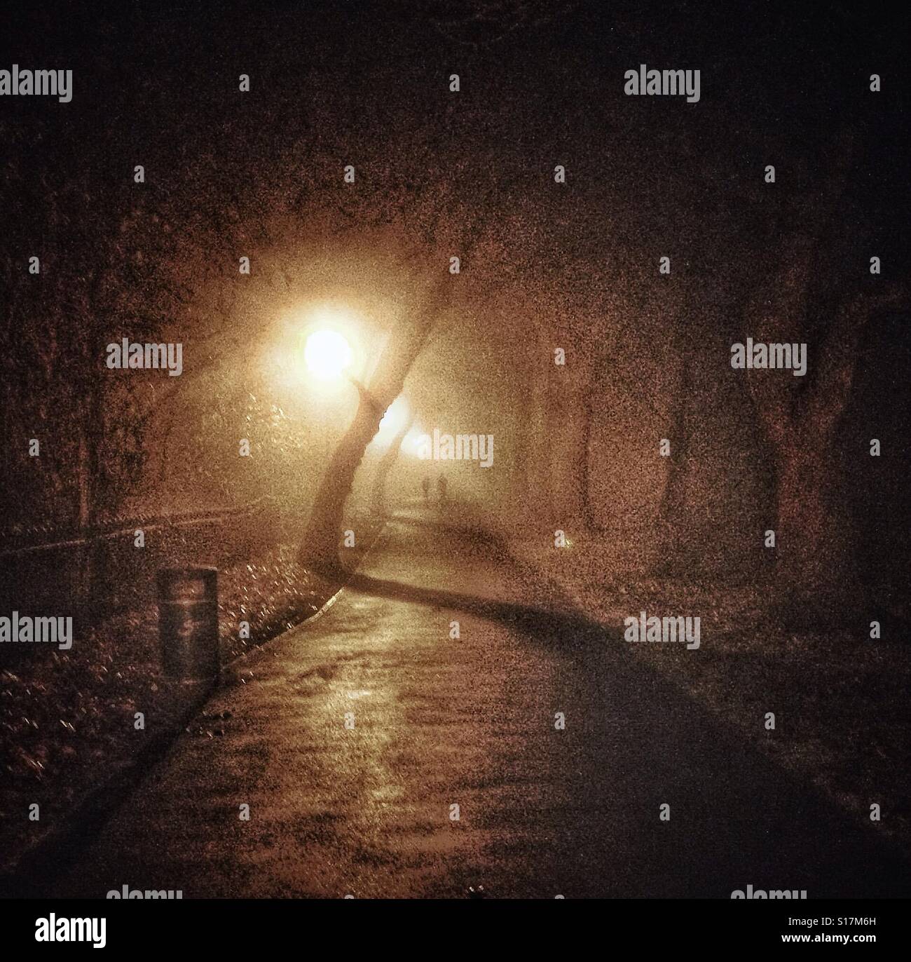 Figure in the dark - Smartphone Captured Stock Image