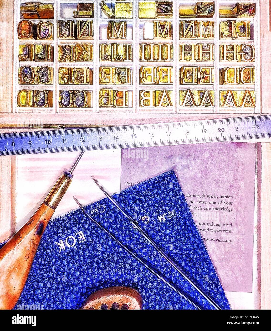 Embossing tools - Smartphone Captured Stock Image