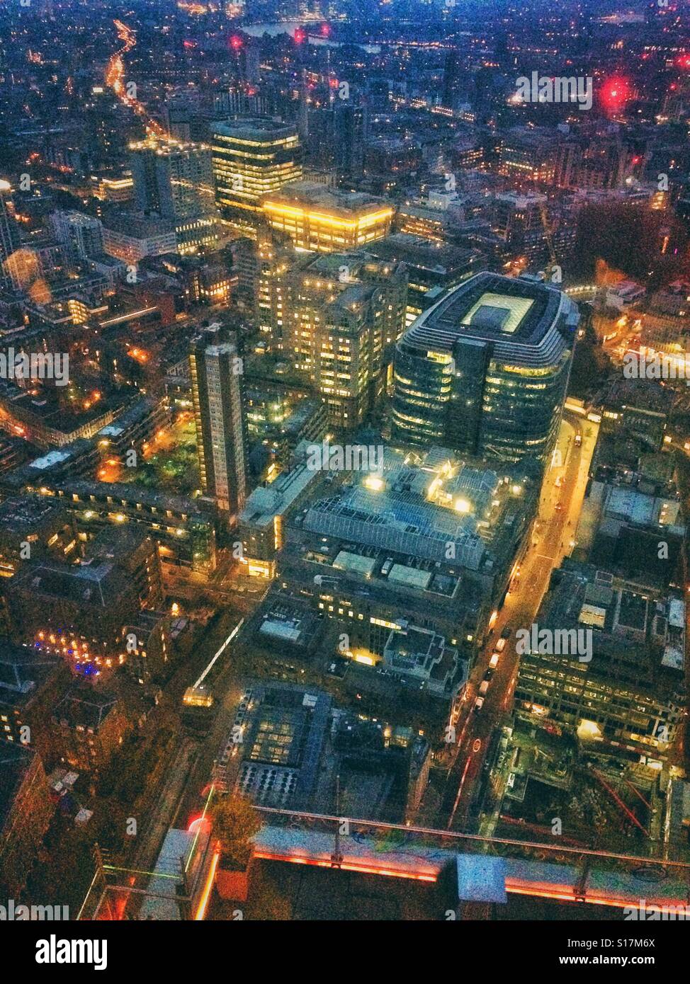 View of the City of London from above - Smartphone Captured Stock Image