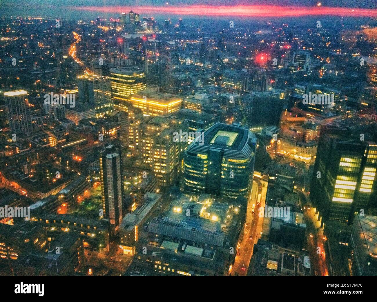 Buildings in the City of London at daybreak Stock Photo