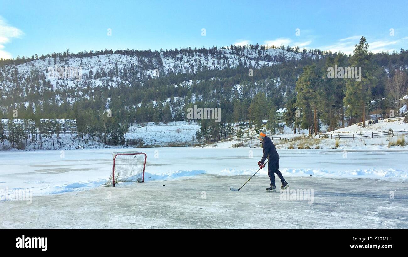 Frozen pond winter hockey hires stock photography and images Alamy