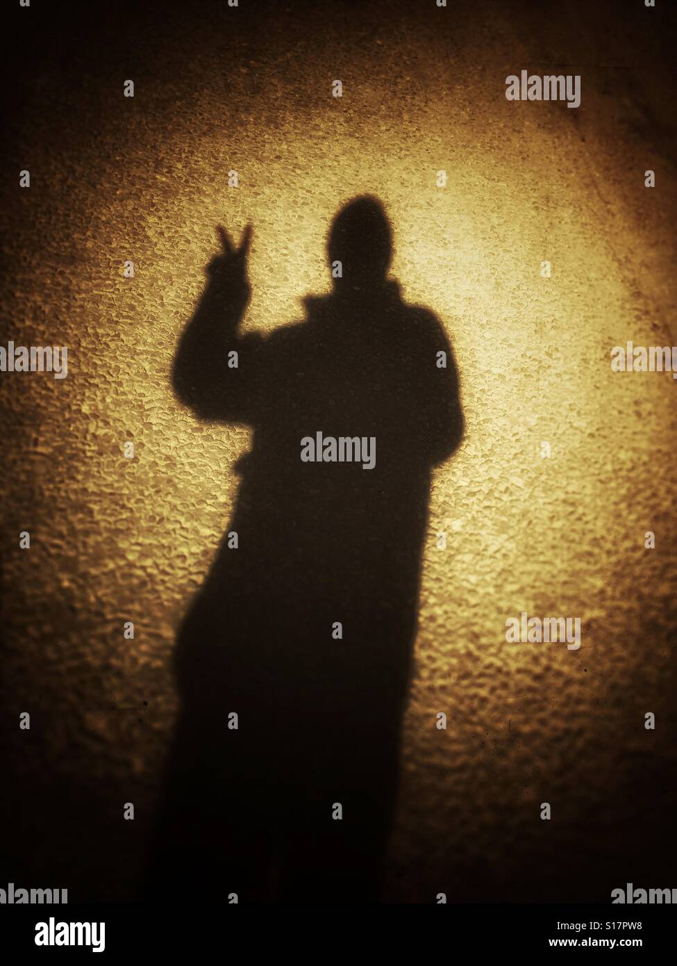 Victory sign - Smartphone Captured Stock Image