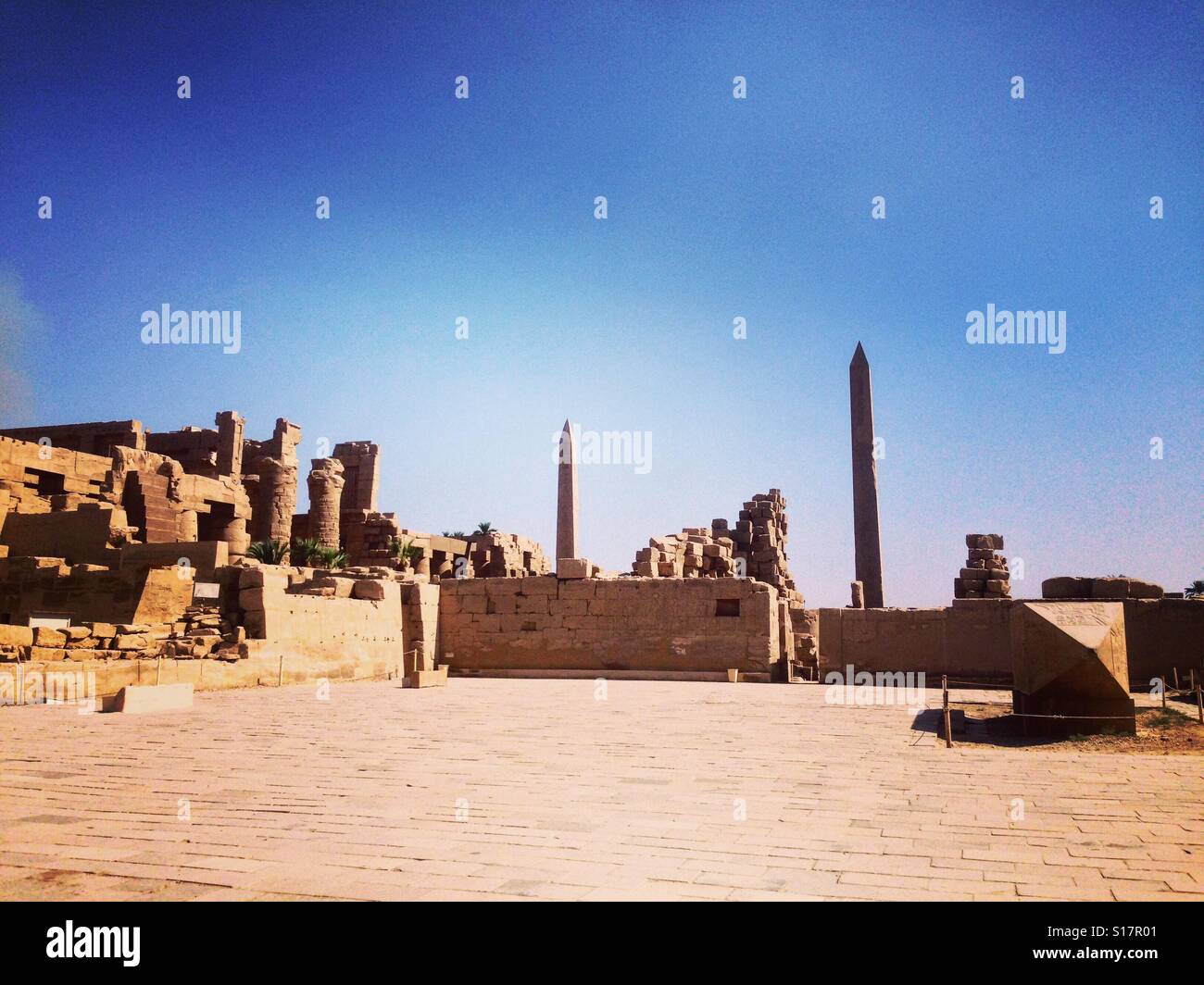 Backside of the Karnak temple, Luxor, Egypt - Smartphone Captured Stock Image