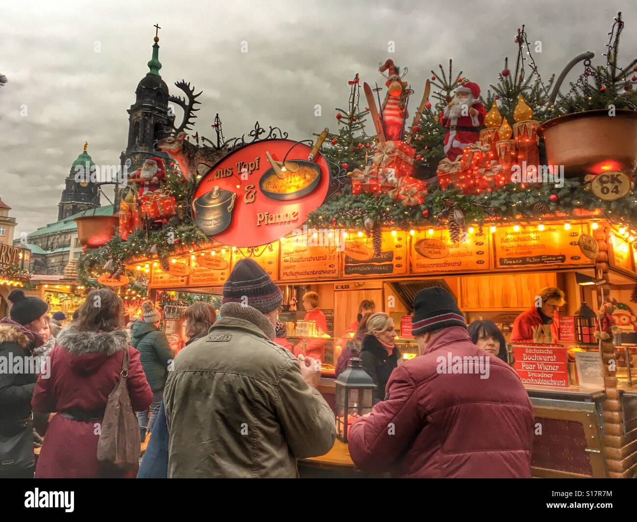 Christmas Market in Dresden, Germany Stock Photo