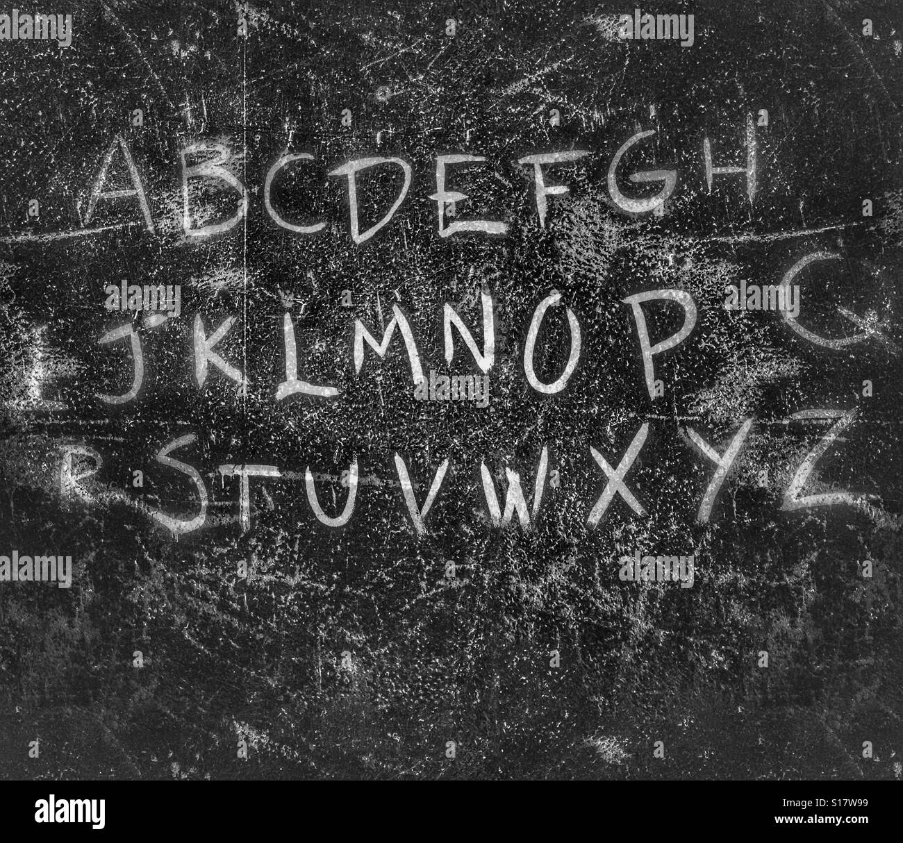 Grunge alphabet - Smartphone Captured Stock Image