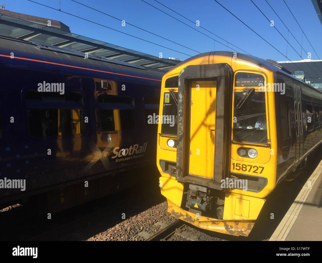 Class 158 locomotive - UK train Stock Photo