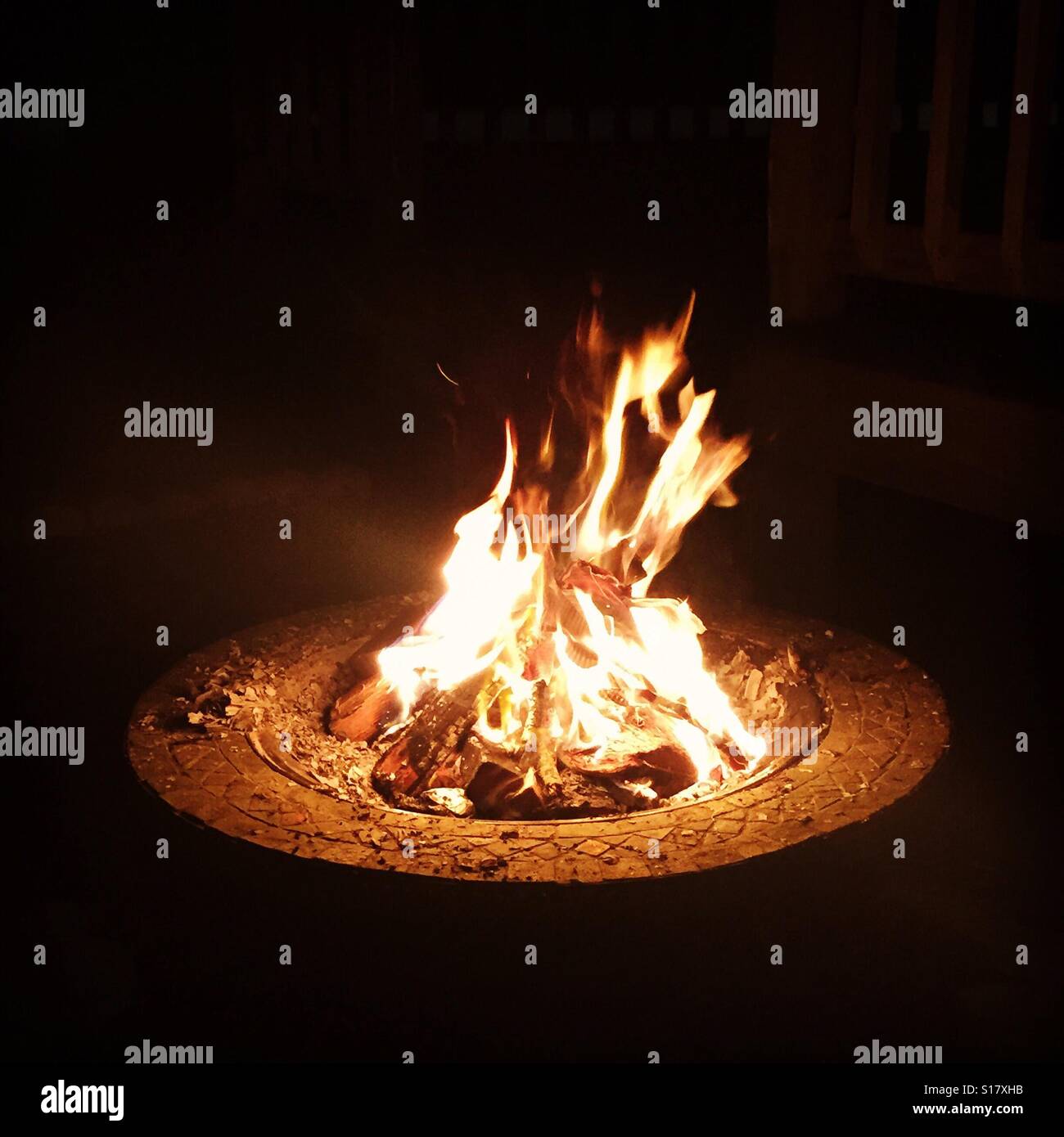 Campfire At Home Stock Photo Alamy