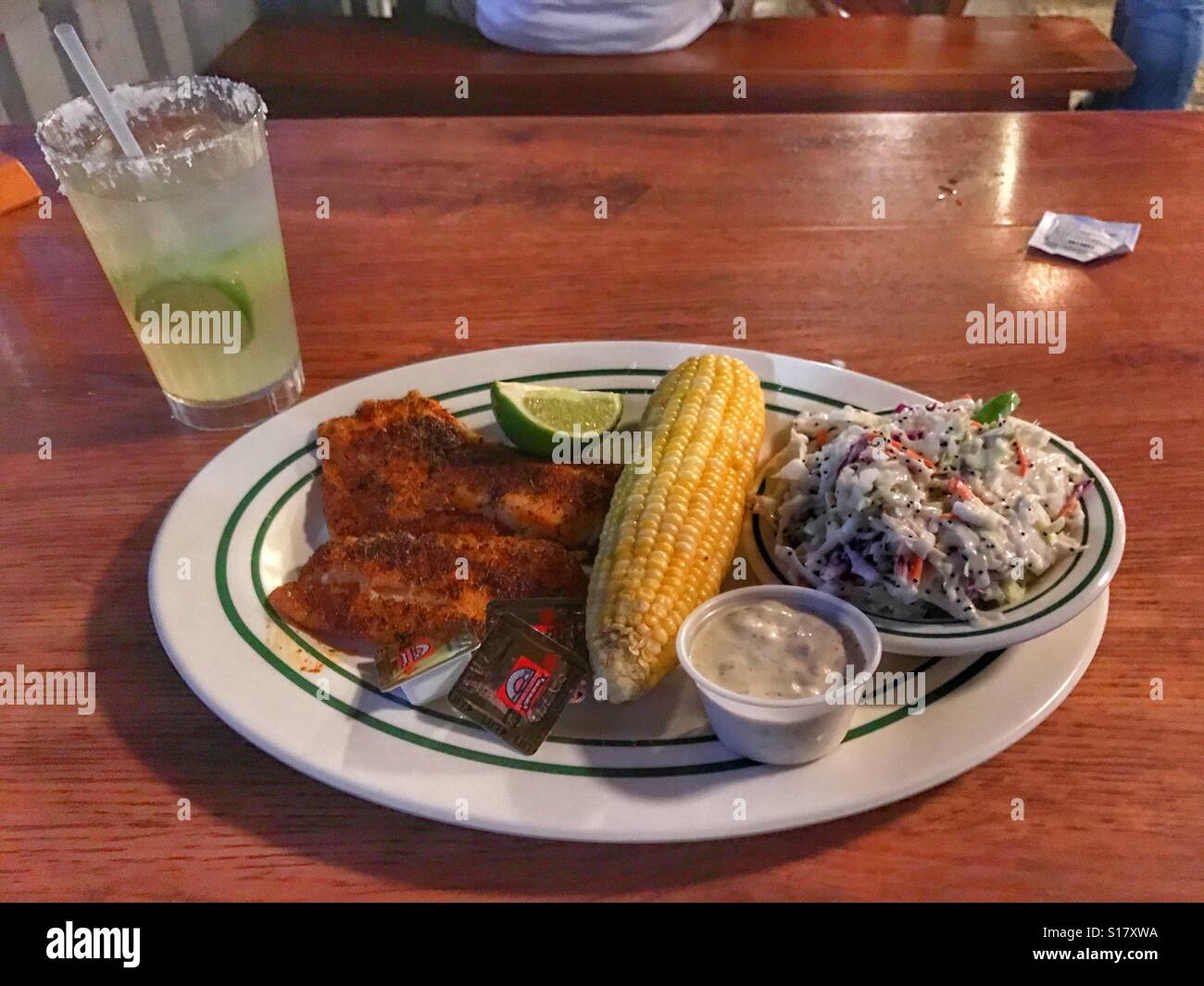 Blackened Hogfish dinner in Key West Florida Stock Photo Alamy