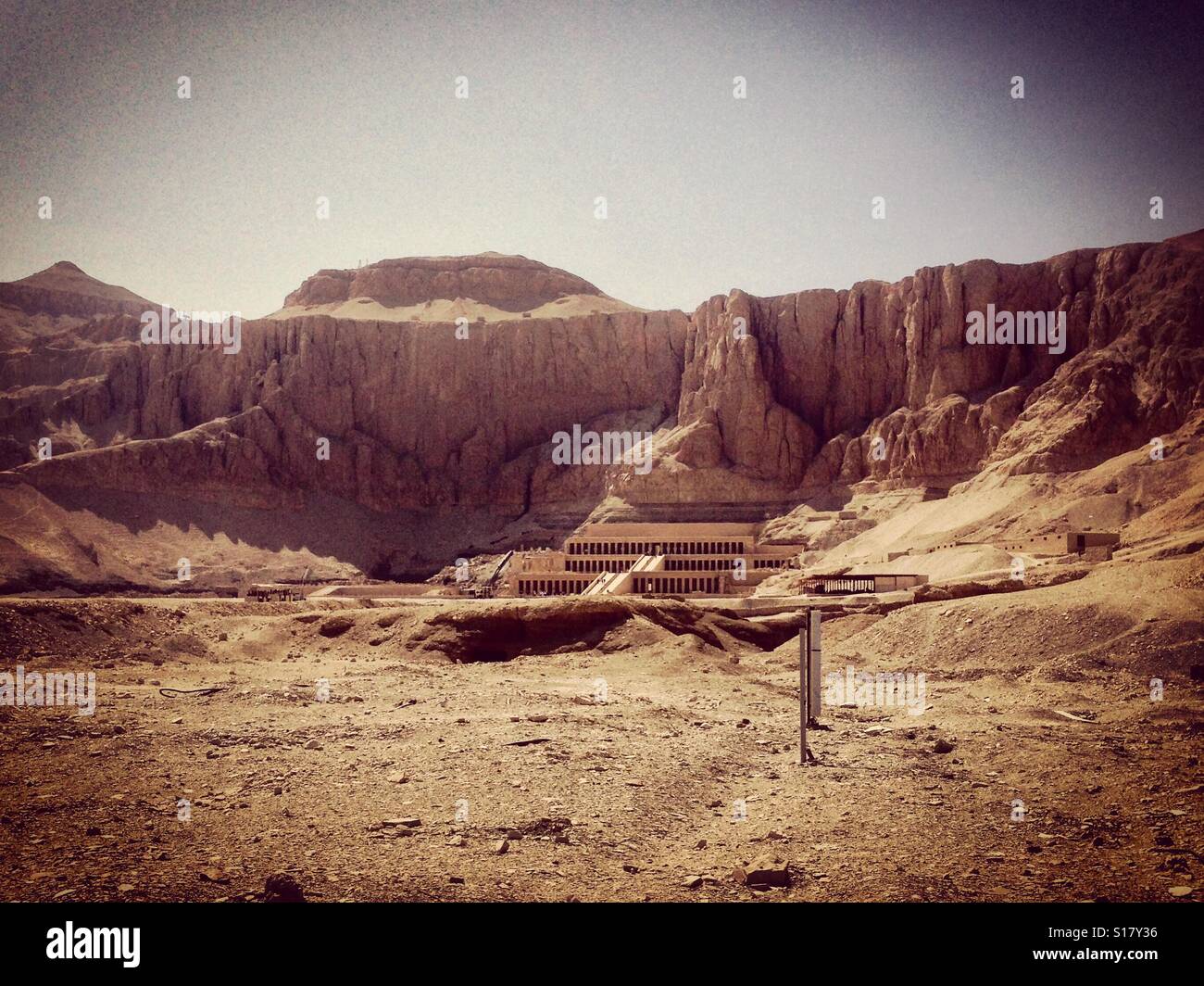 Queen Hatchepsut temple, Deir el-Bahari, Egypt - Smartphone Captured Stock Image
