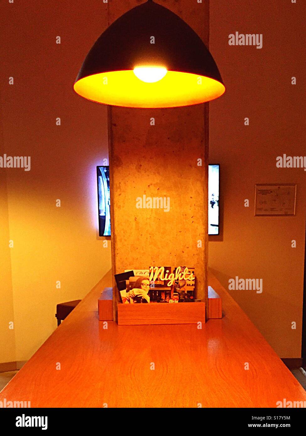 At a bar in Vilnius Old Town Stock Photo Alamy