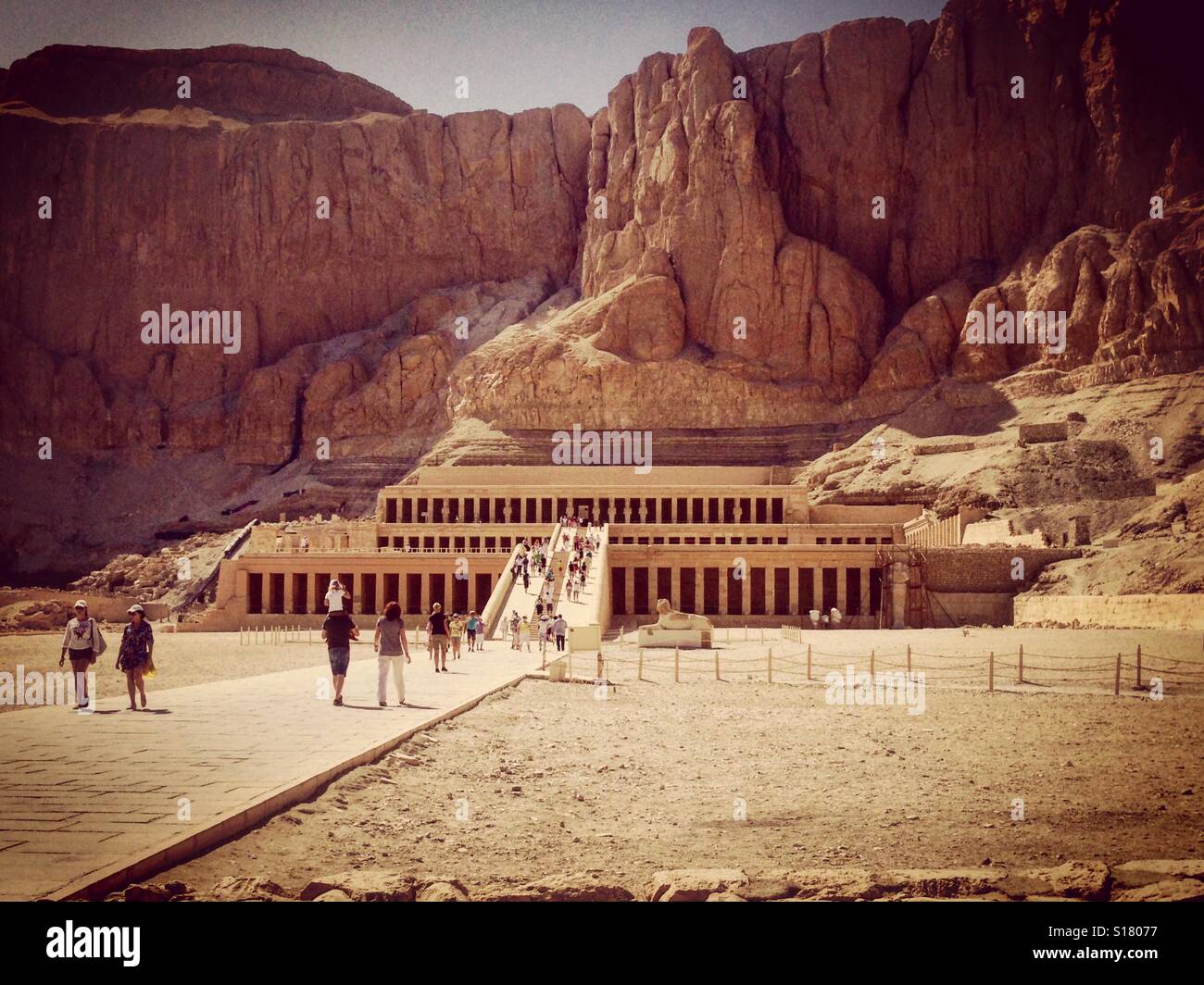 Queen Hatchepsut temple, Deir-el-Bahari, Egypt - Smartphone Captured Stock Image