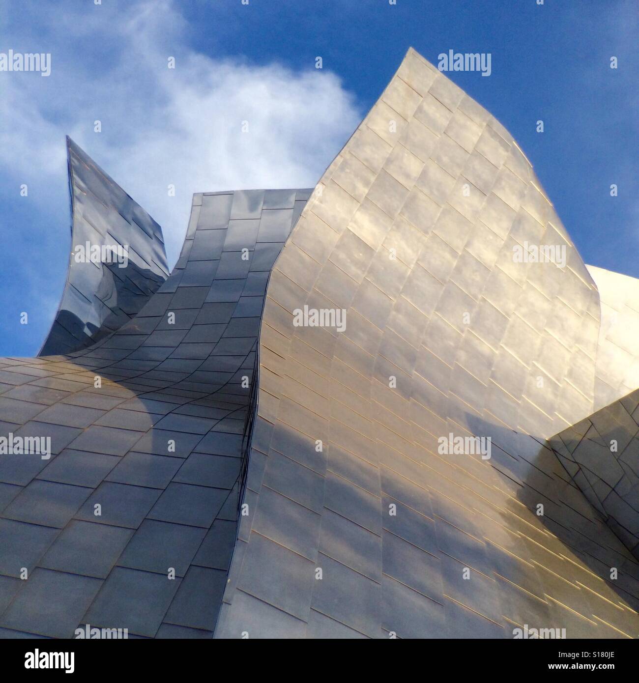 Disney Concert Hall, designed by Frank Gehry, Los Angeles - Smartphone Captured Stock Image