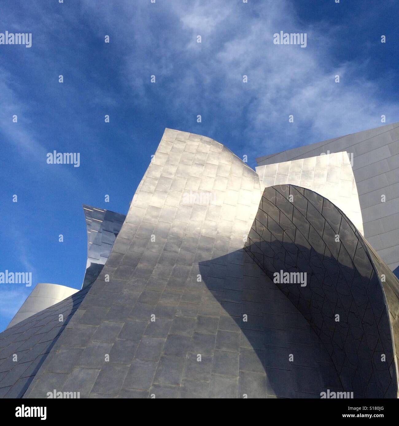 Disney Concert Hall, designed by Frank Gehry, Los Angeles - Smartphone Captured Stock Image