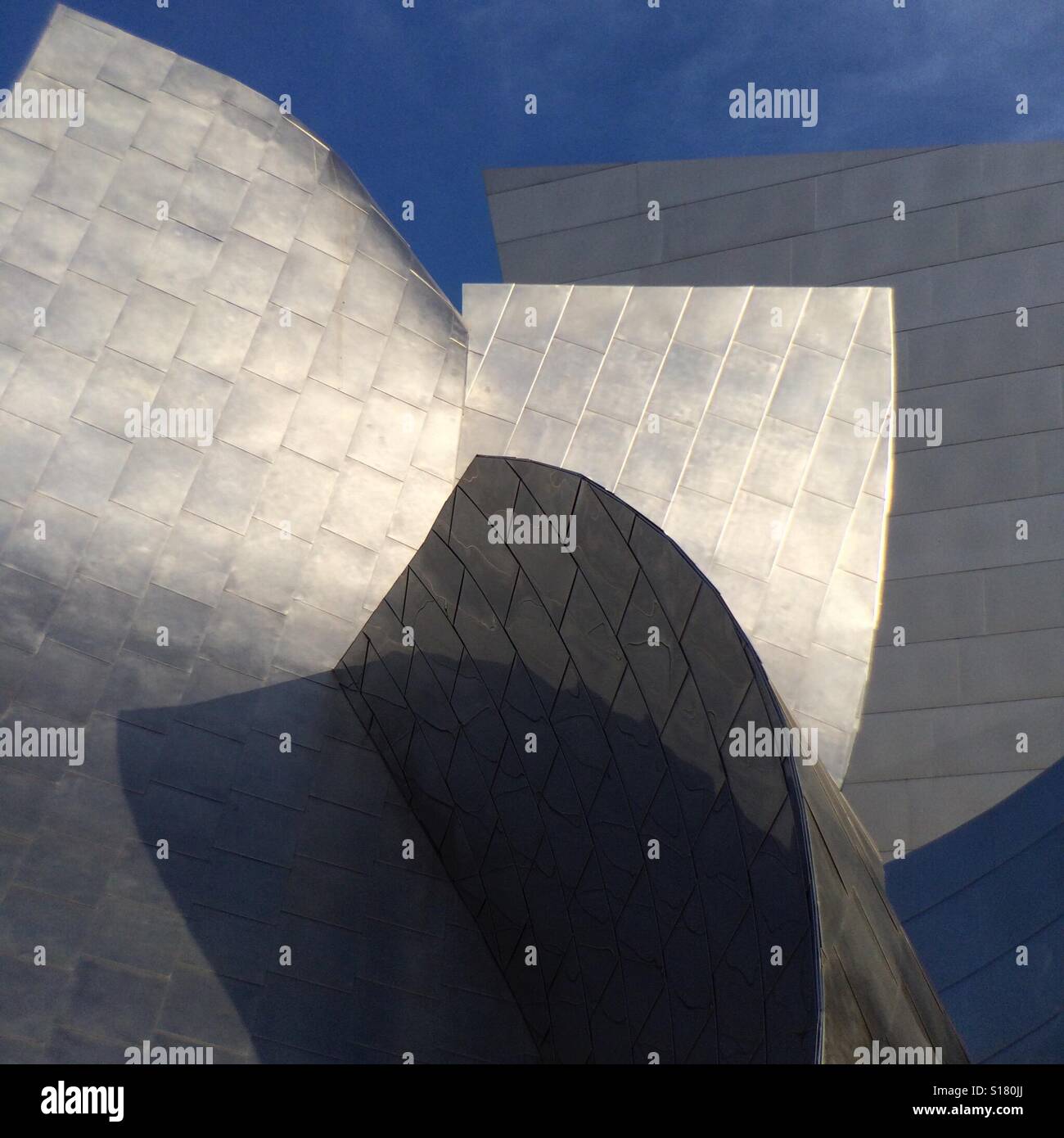 Disney Concert Hall, designed by Frank Gehry, Los Angeles - Smartphone Captured Stock Image