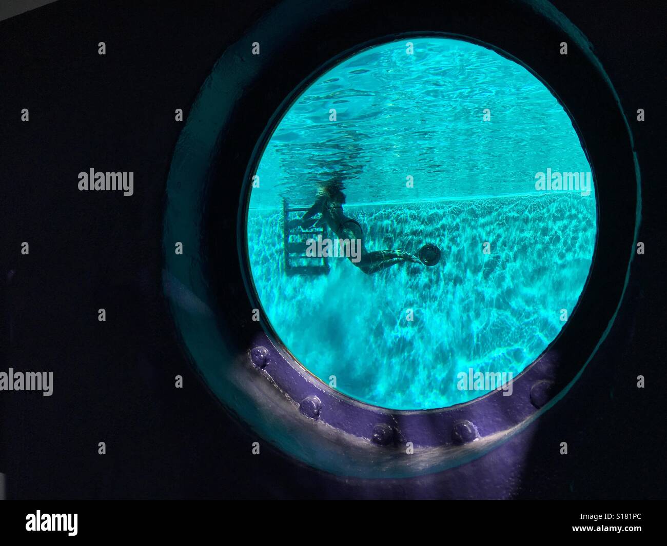 Underwater swimmer - Smartphone Captured Stock Image