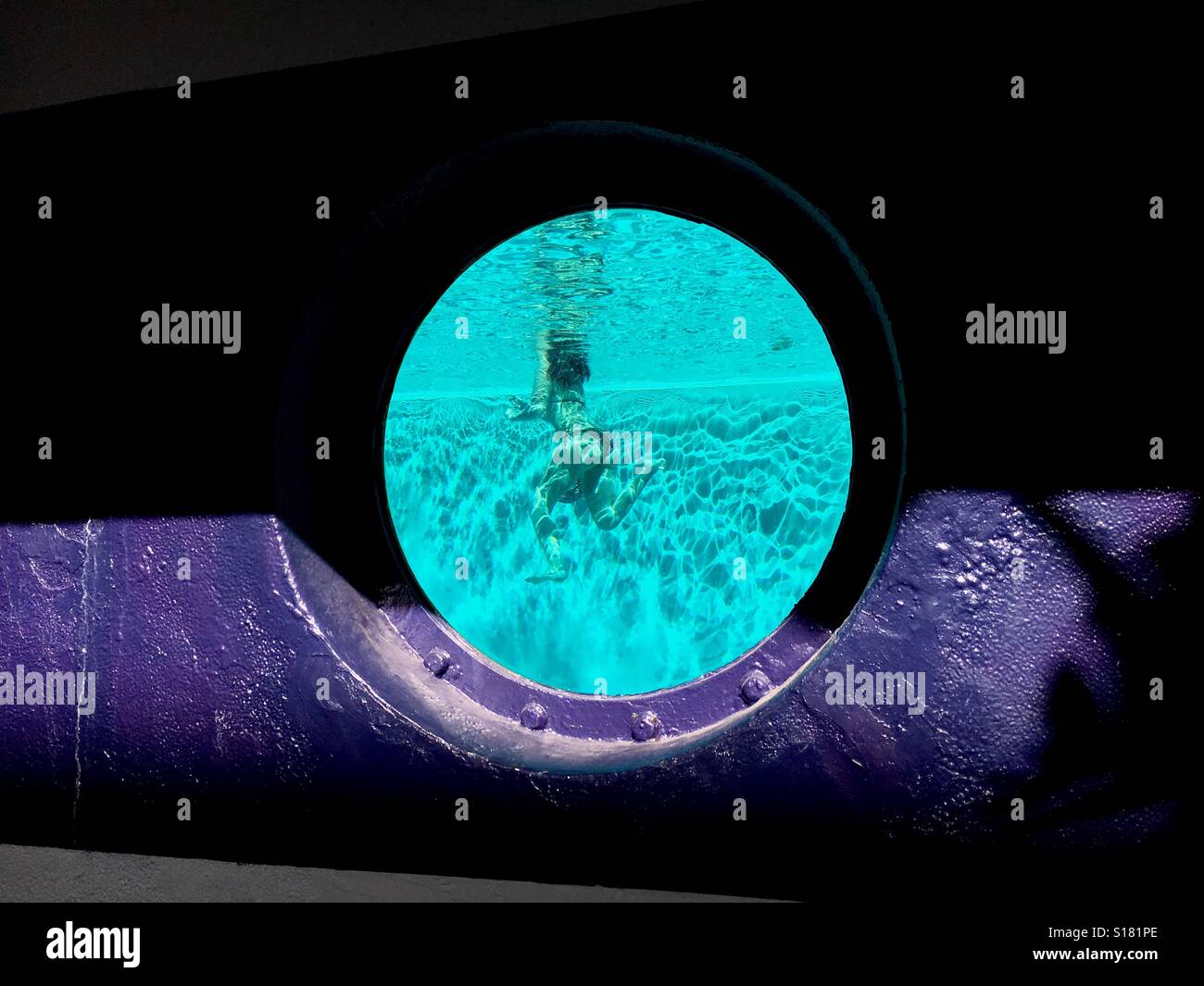 Underwater swimmer - Smartphone Captured Stock Image