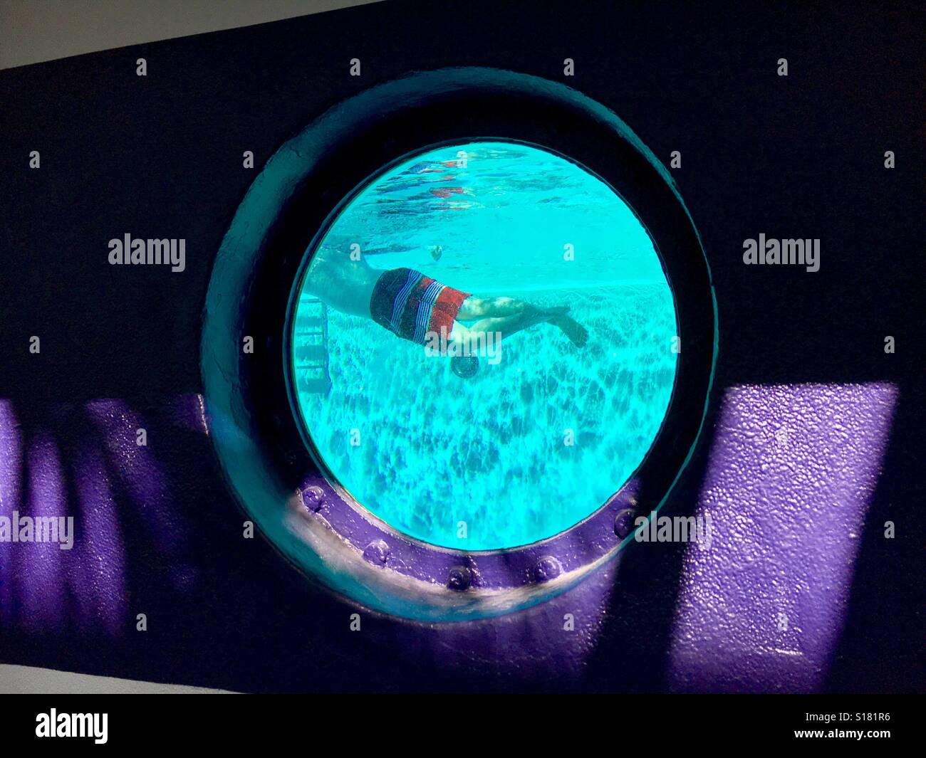 Underwater swimmer - Smartphone Captured Stock Image